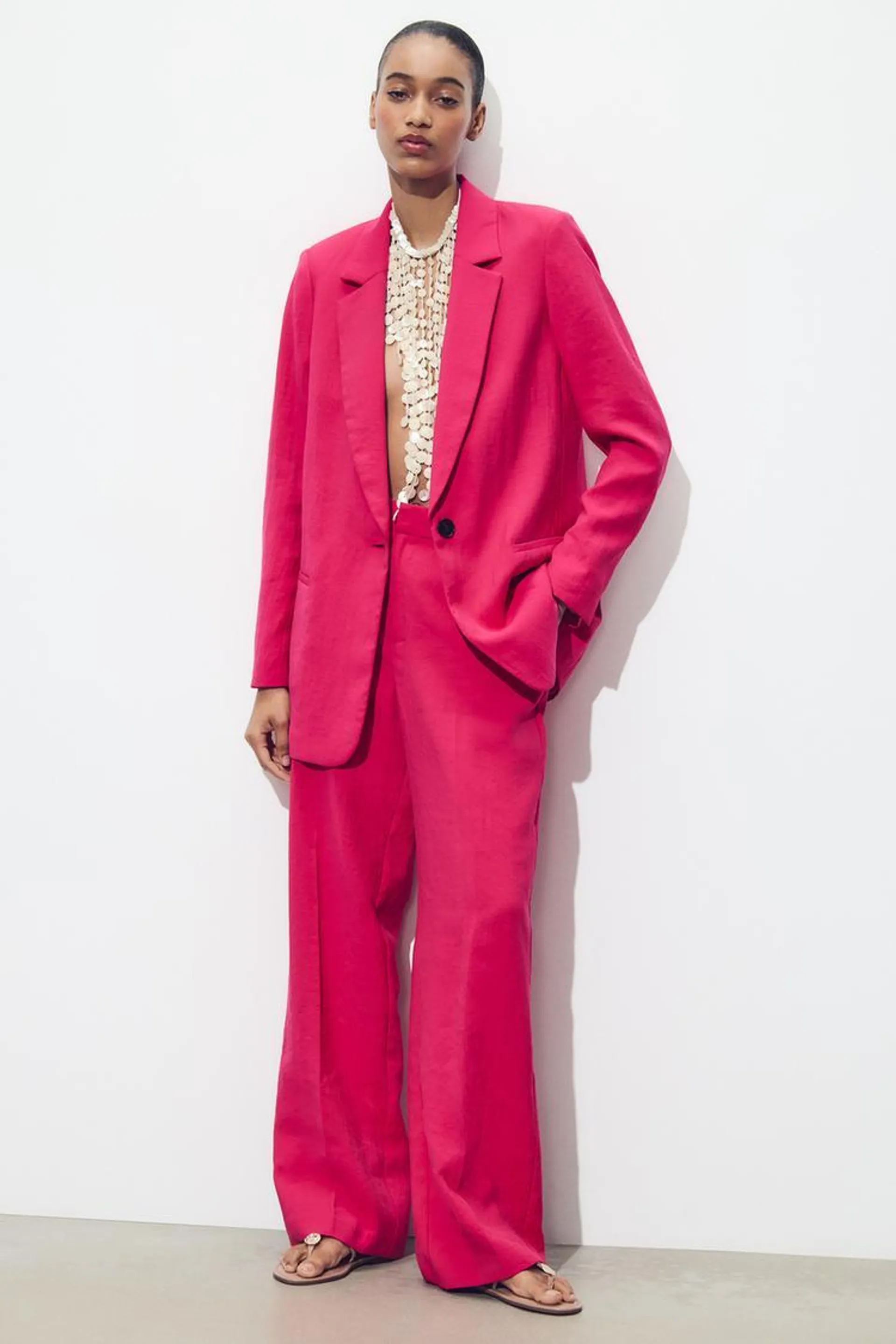 WRINKLED EFFECT BLAZER