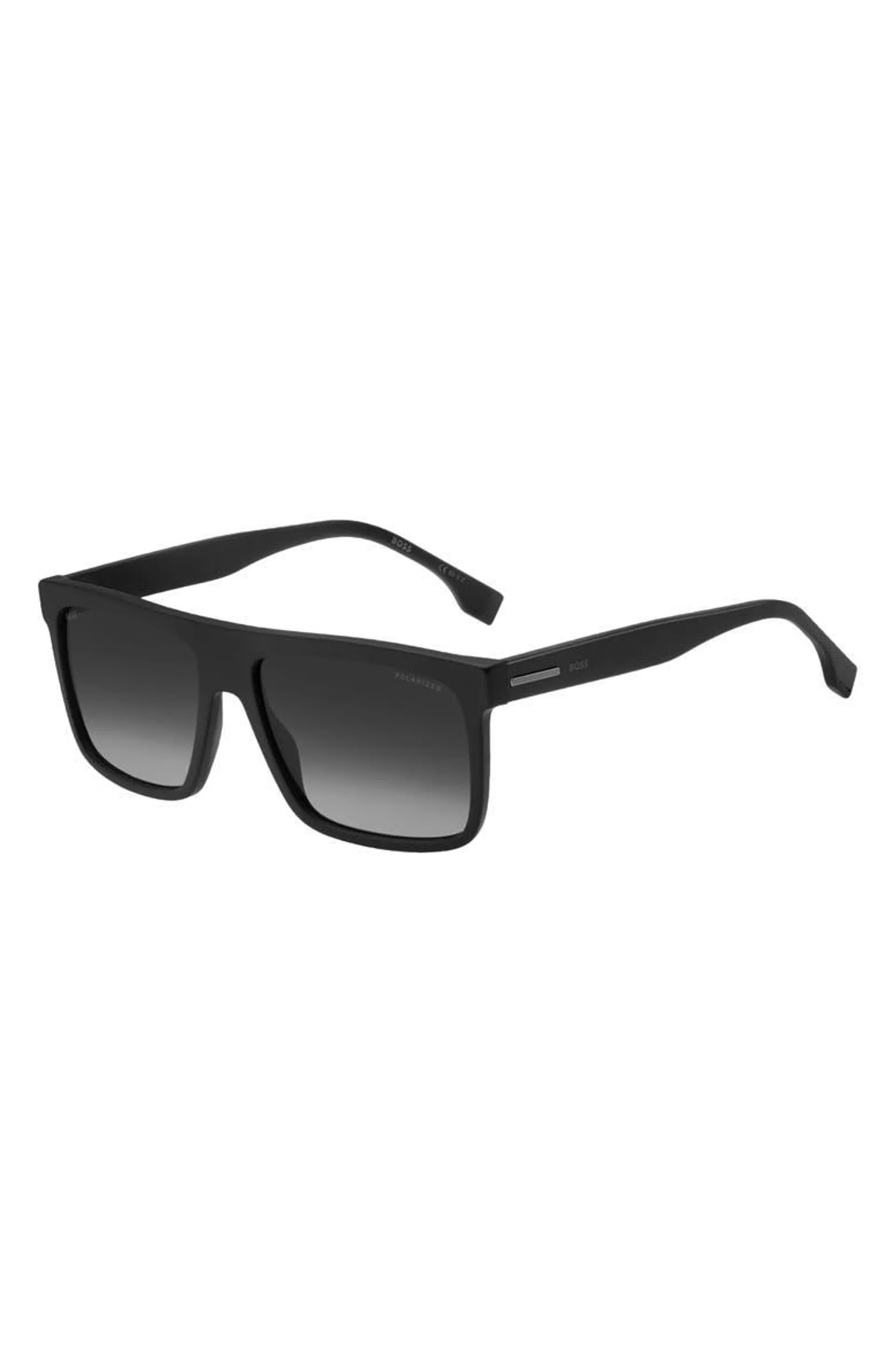59mm Polarized Rectangular Sunglasses