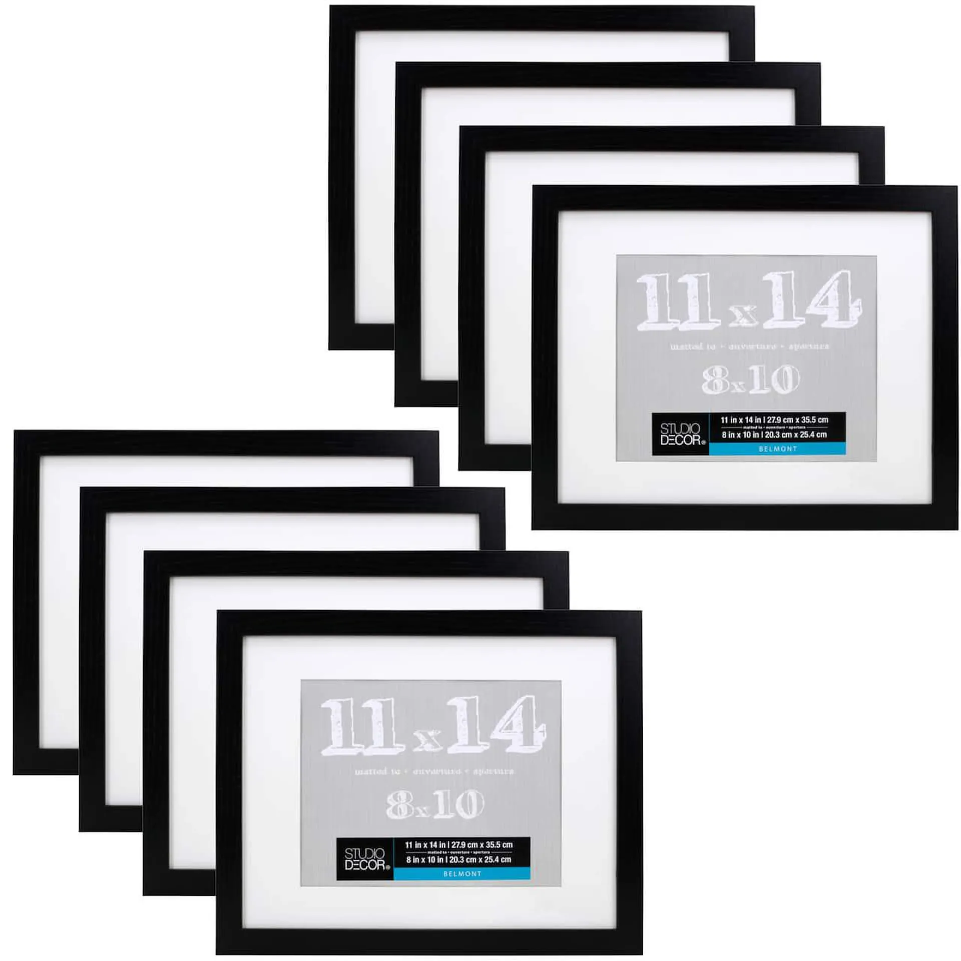 8 Pack: Black Belmont Frame with Mat by Studio Décor®