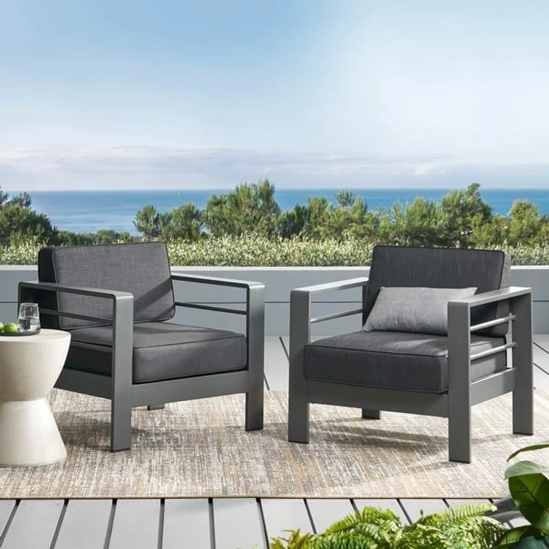 Cape Coral Outdoor Club Chairs with Optional Sunbrella Cushions (Set of 2) by Christopher Knight Home