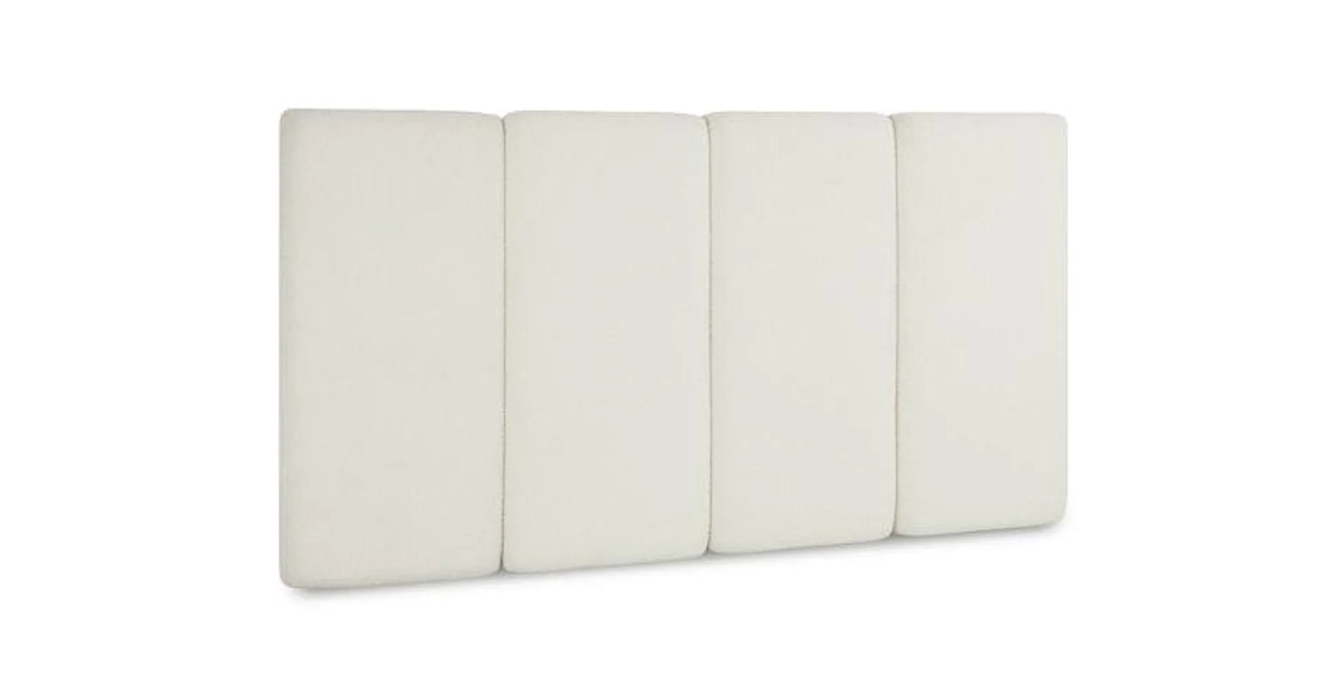 Noel Lunaria White Bouclé King 48" Headboard