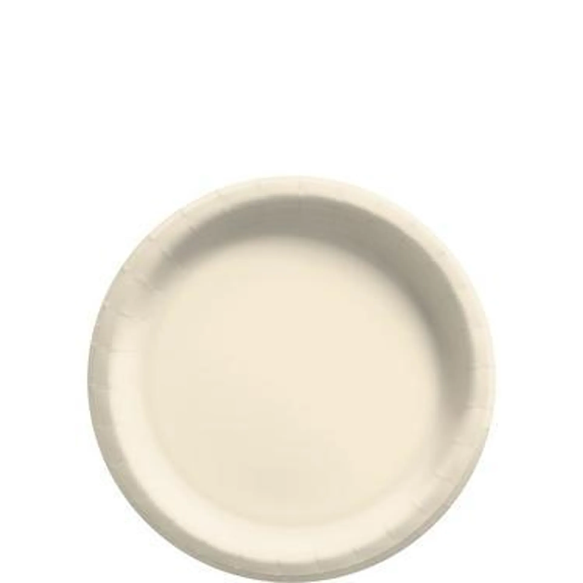 Vanilla Cream Extra Sturdy Paper Dessert Plates, 6.75in, 50ct