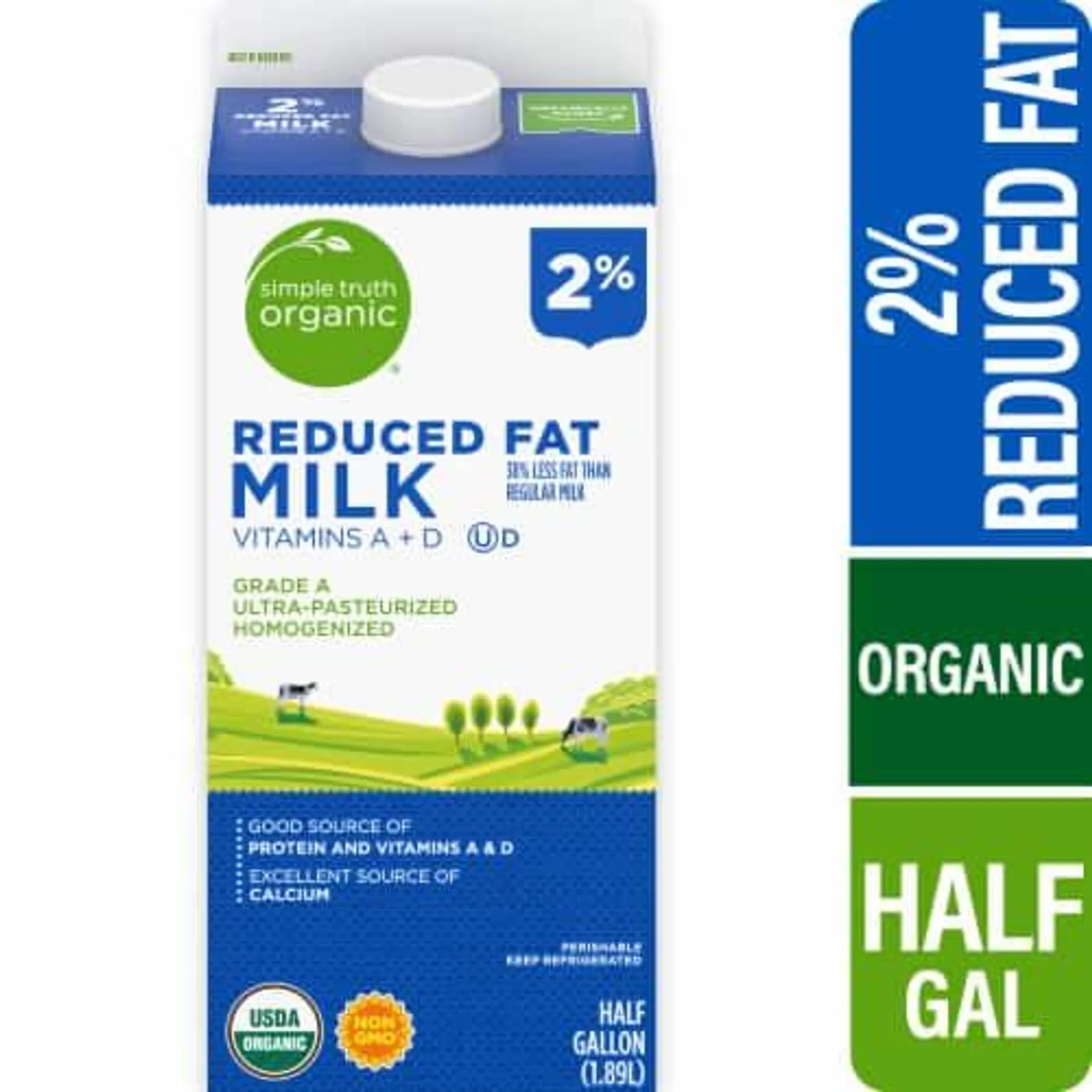 Simple Truth Organic® 2% Reduced Fat Milk Half Gallon