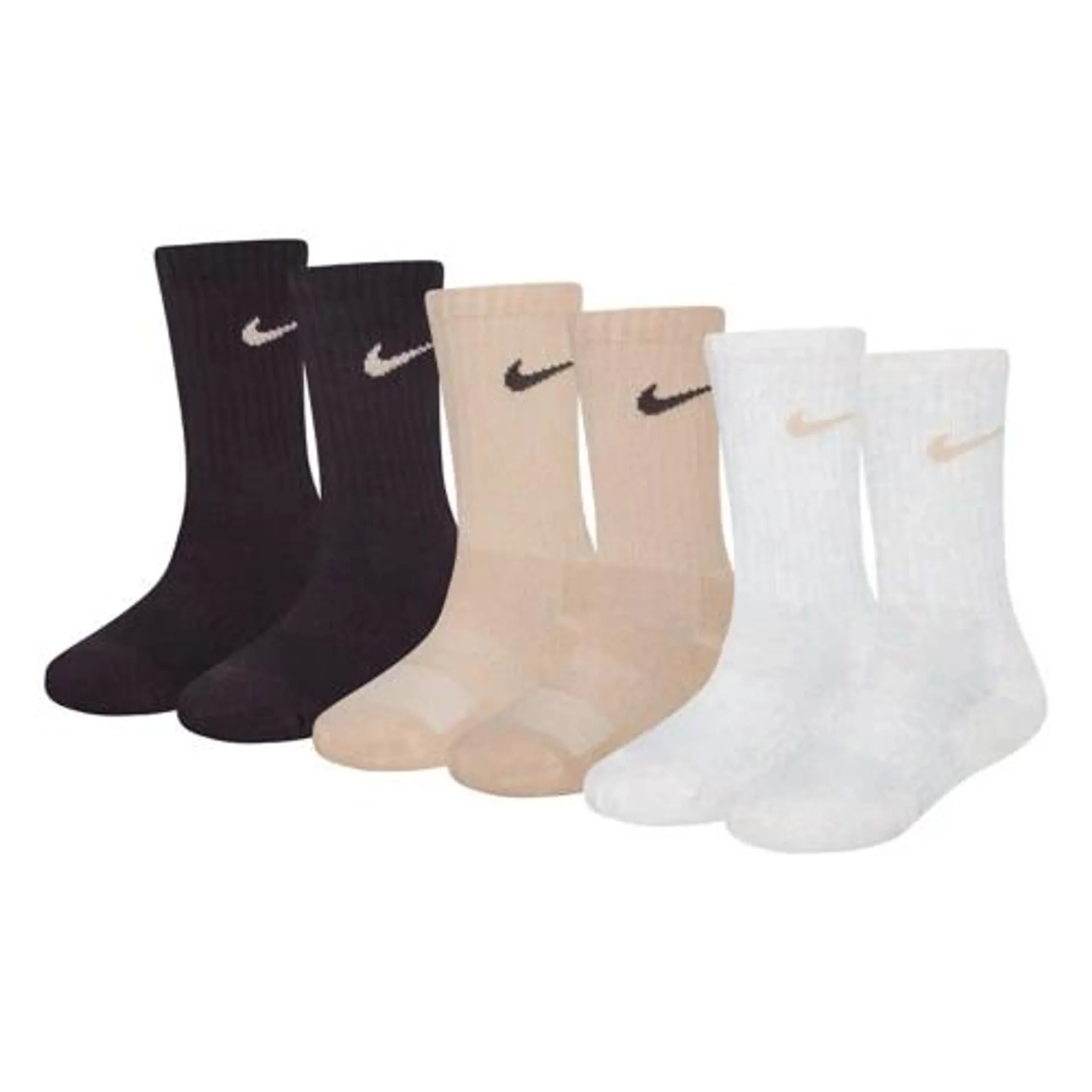 Youth Boys' Nike Performance Basic 6 Pack Crew Socks