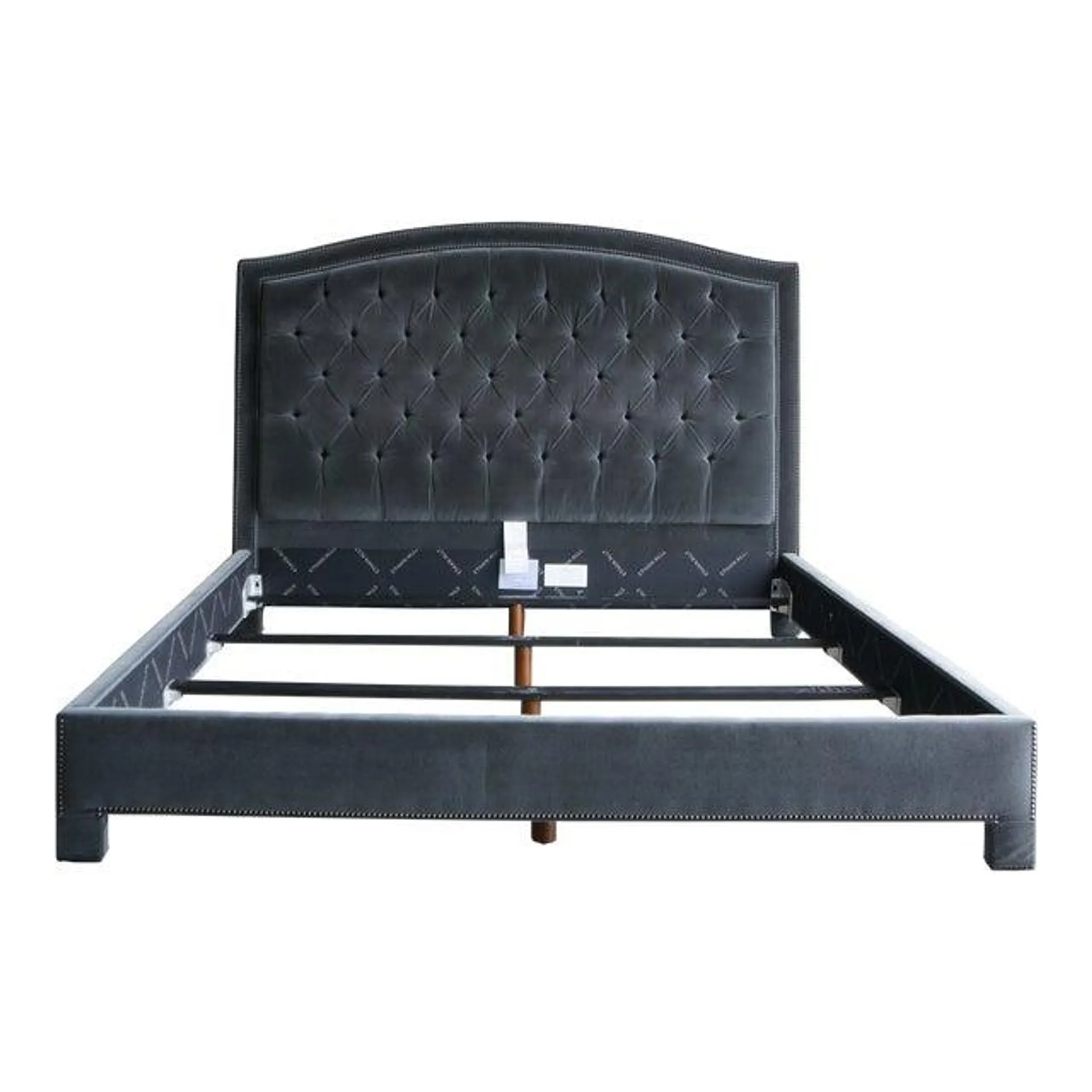 Ethan Allen Upholstered Tufted Headboard Platform King Bed