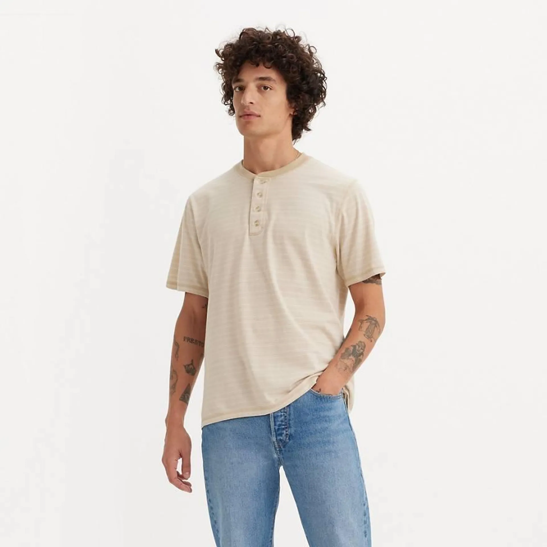 Short-sleeve 4 Button Henley