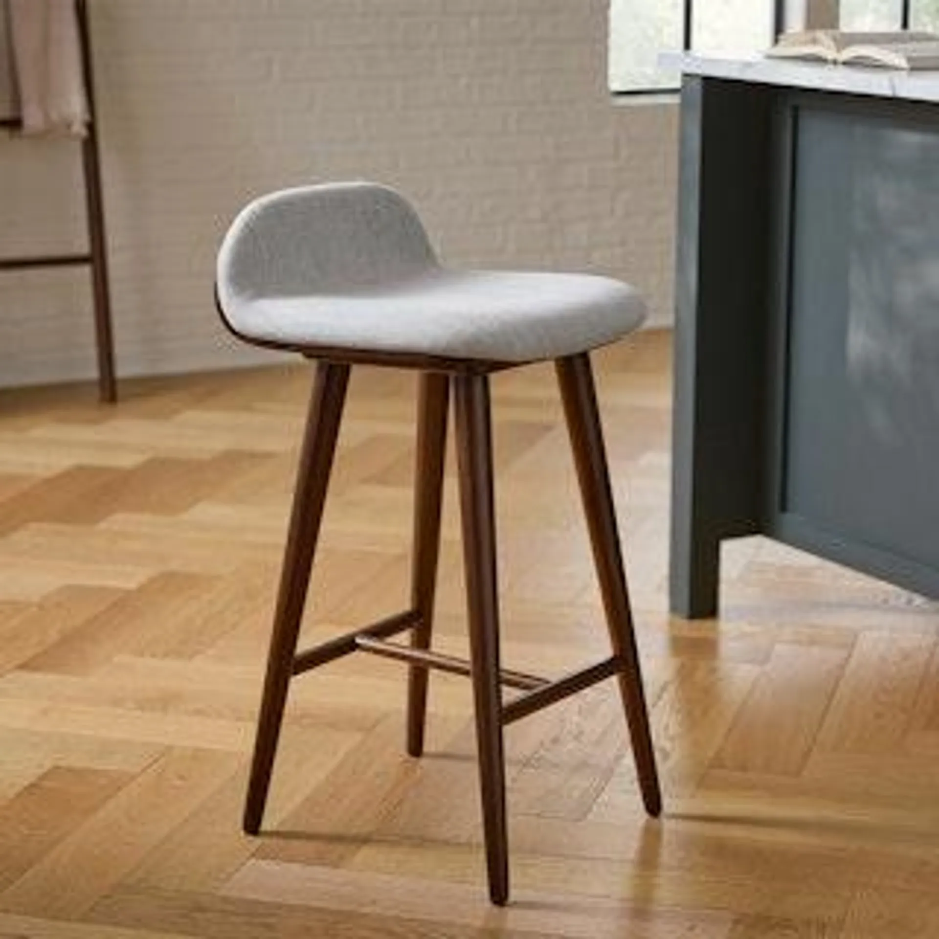 Sede Counter Stool - Walnut and Mist Gray