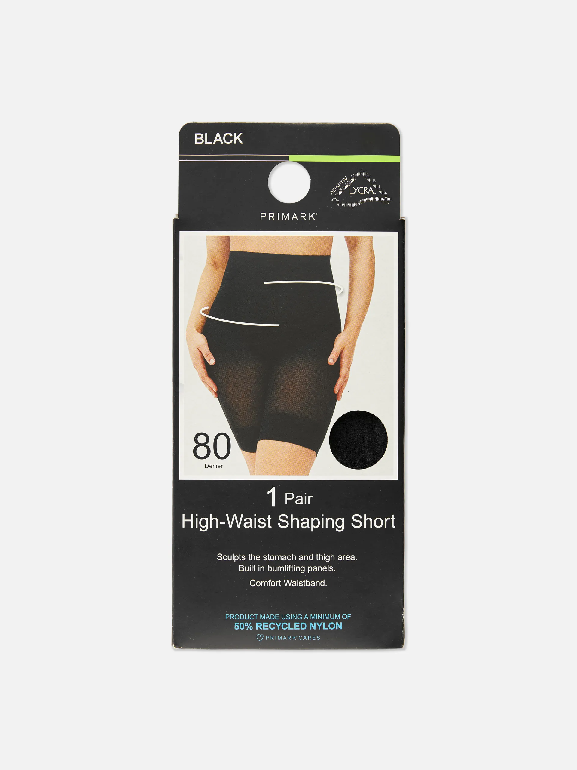 Figurformende Shorts mit hohem Bund, 80 den