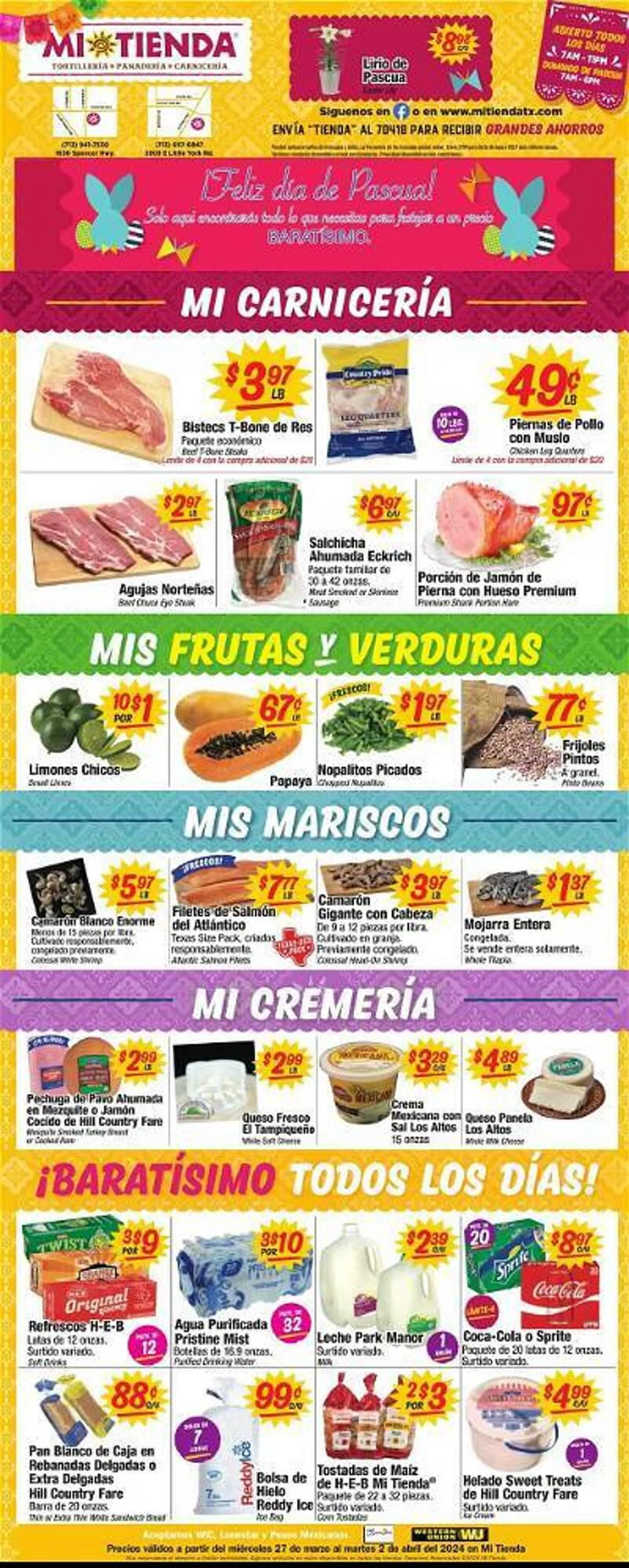 Weekly ad Mi Tienda Weekly Ad from March 27 to April 2 2024 - Page 1