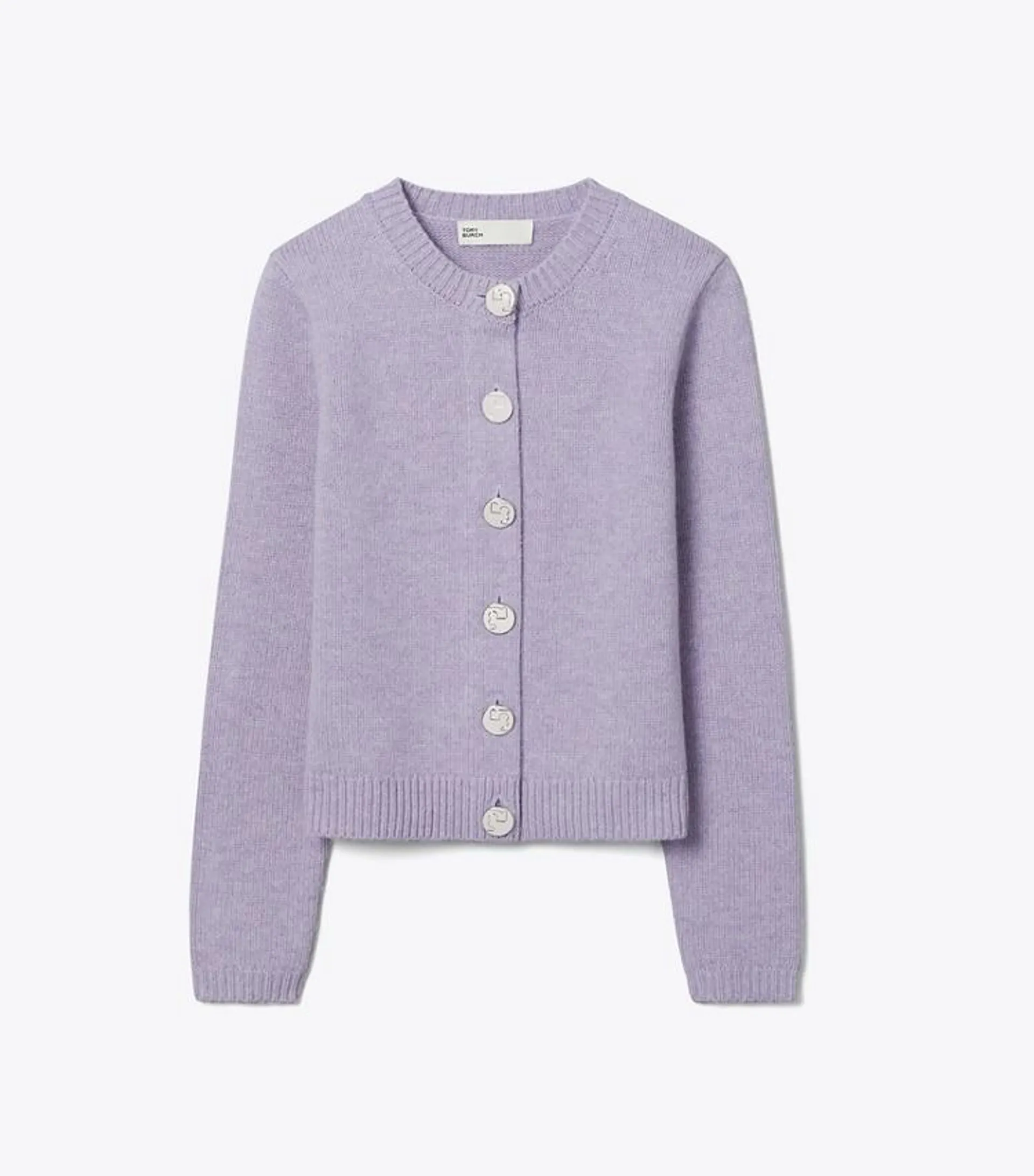 LOGO BUTTON WOOL CARDIGAN