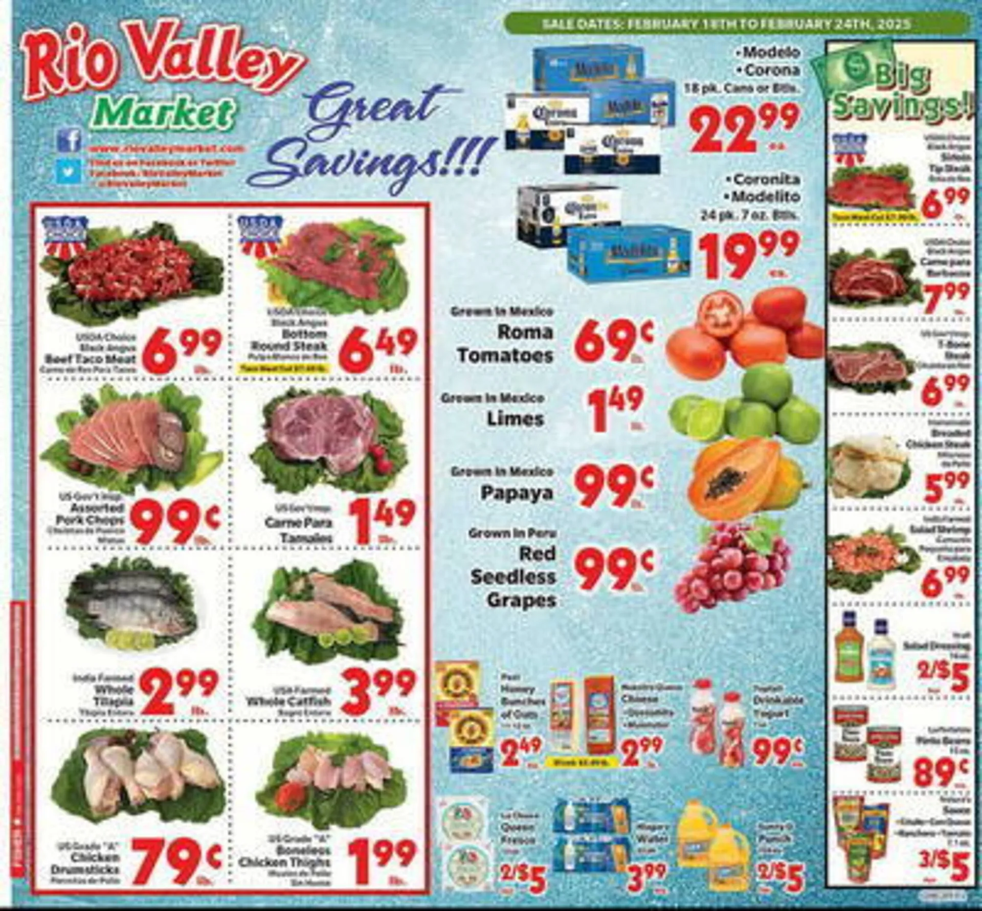 Catálogo de Rio Valley Market Weekly Ad 18 de febrero al 24 de febrero 2025 - Página 1