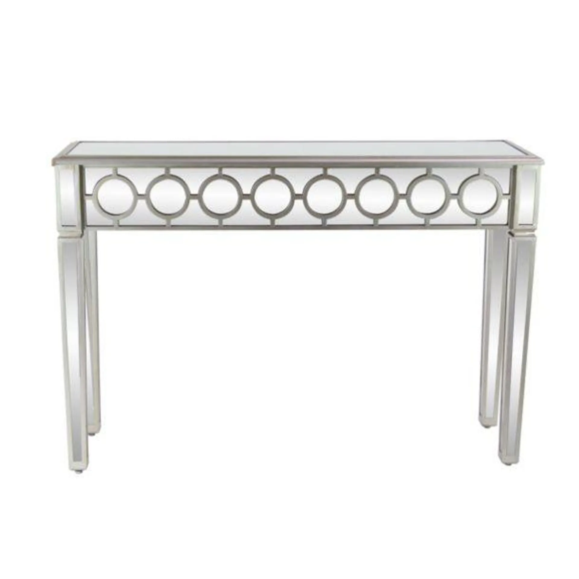 Glam Mirror Silver Console Table