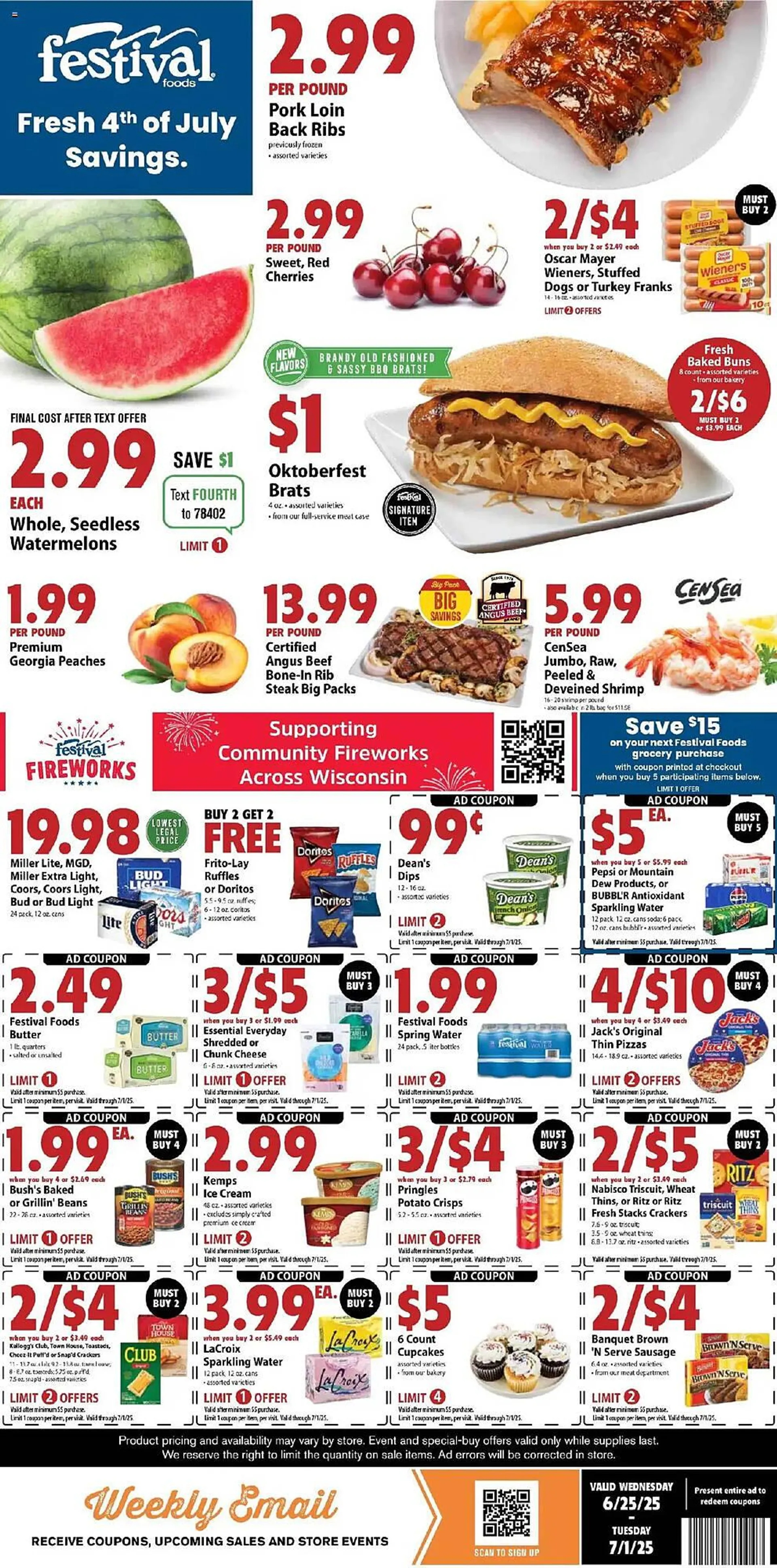 Weekly ad Festival Foods Weekly Ad from June 25 to July 1 2025 - Page 1