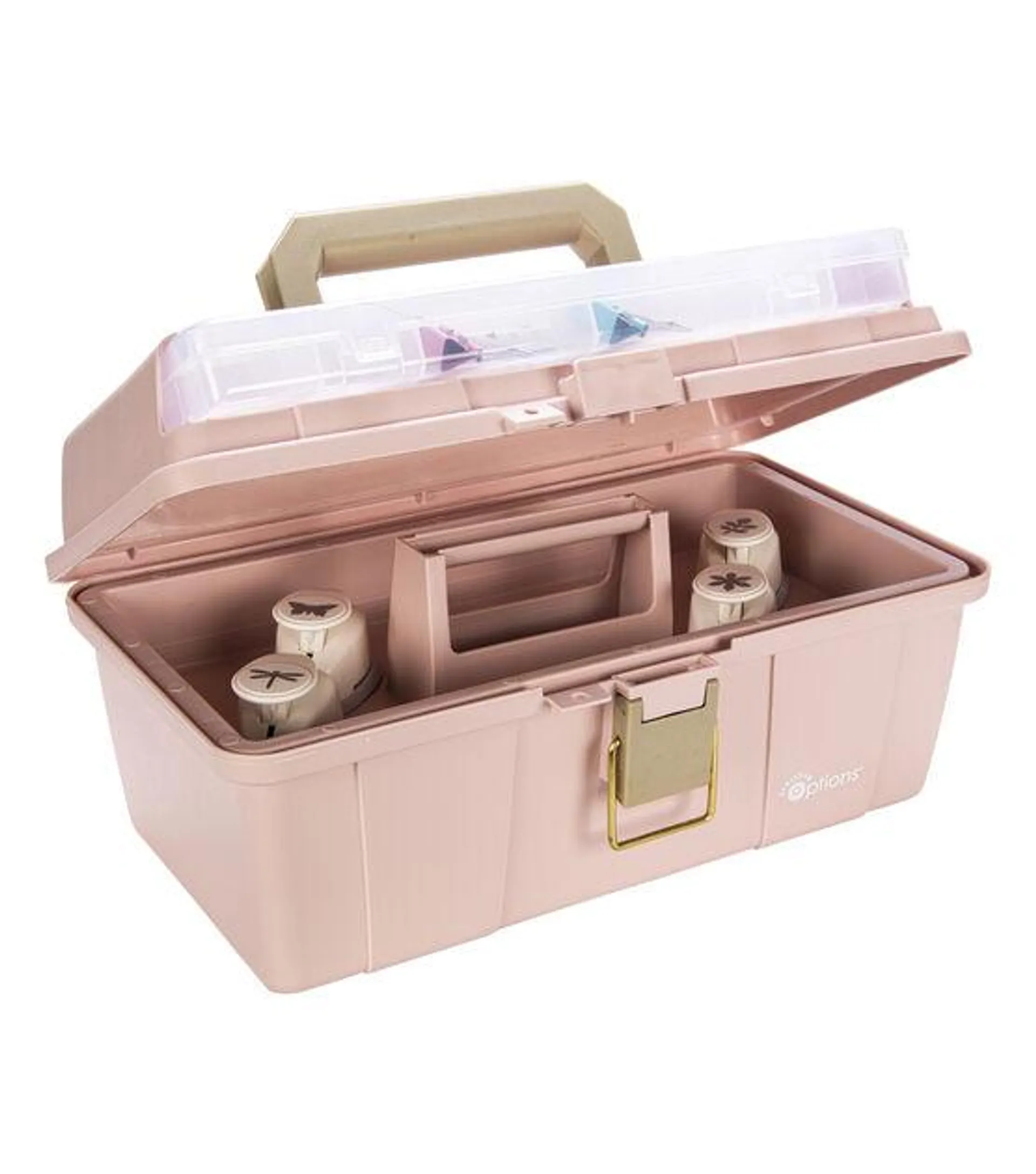 Creative Options 16" Pink Art & Craft Storage Tool Box