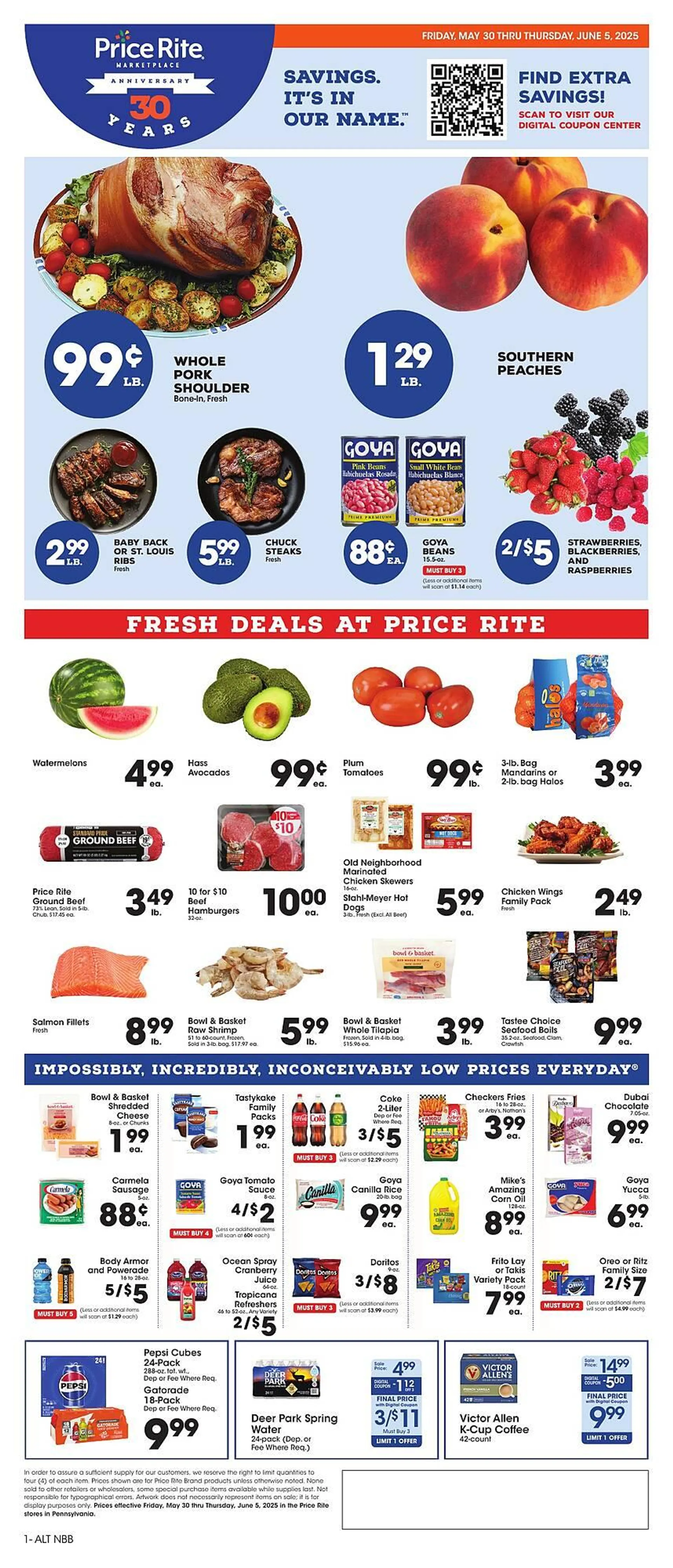 Weekly ad Price Rite Weekly Ad from May 30 to June 5 2025 - Page 1