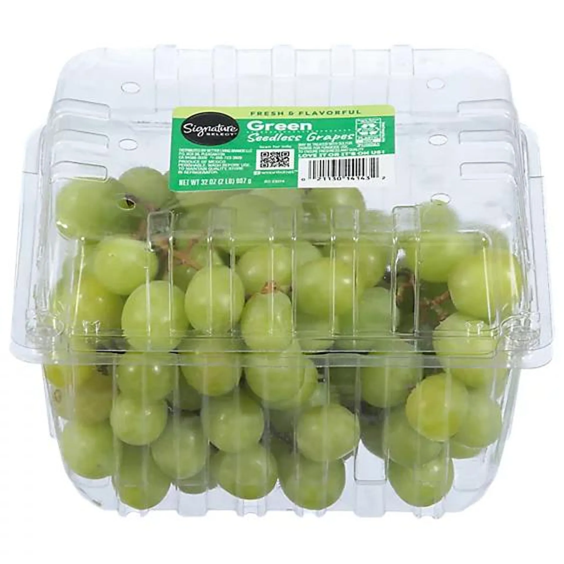 Signature Select/Farms Green Seedless Grapes - 2 Lb