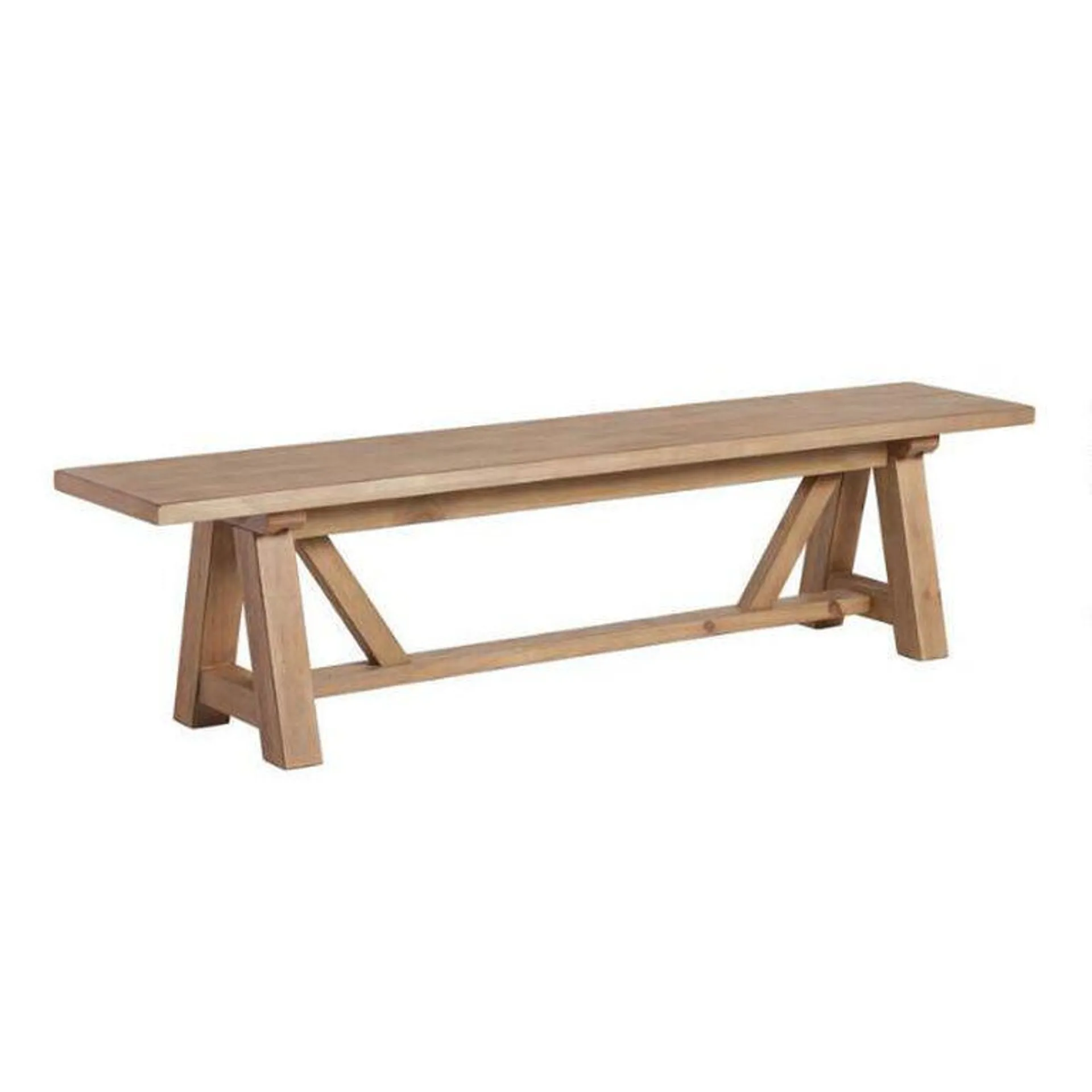 Leona Wood Farmhouse Dining Bench