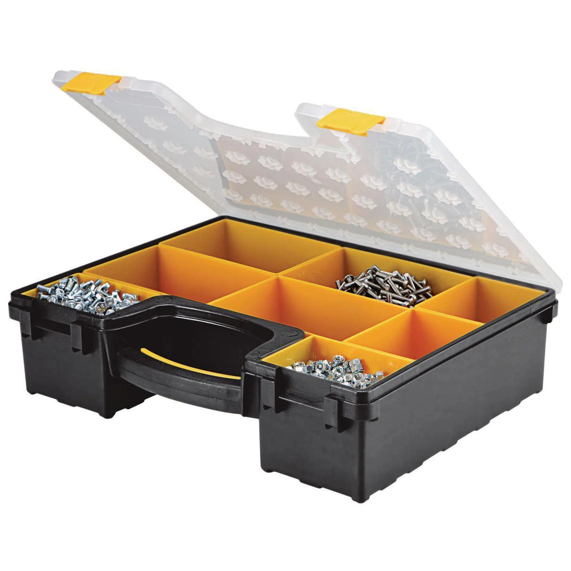 STOREHOUSE 8-Bin Large Portable Parts Storage Case