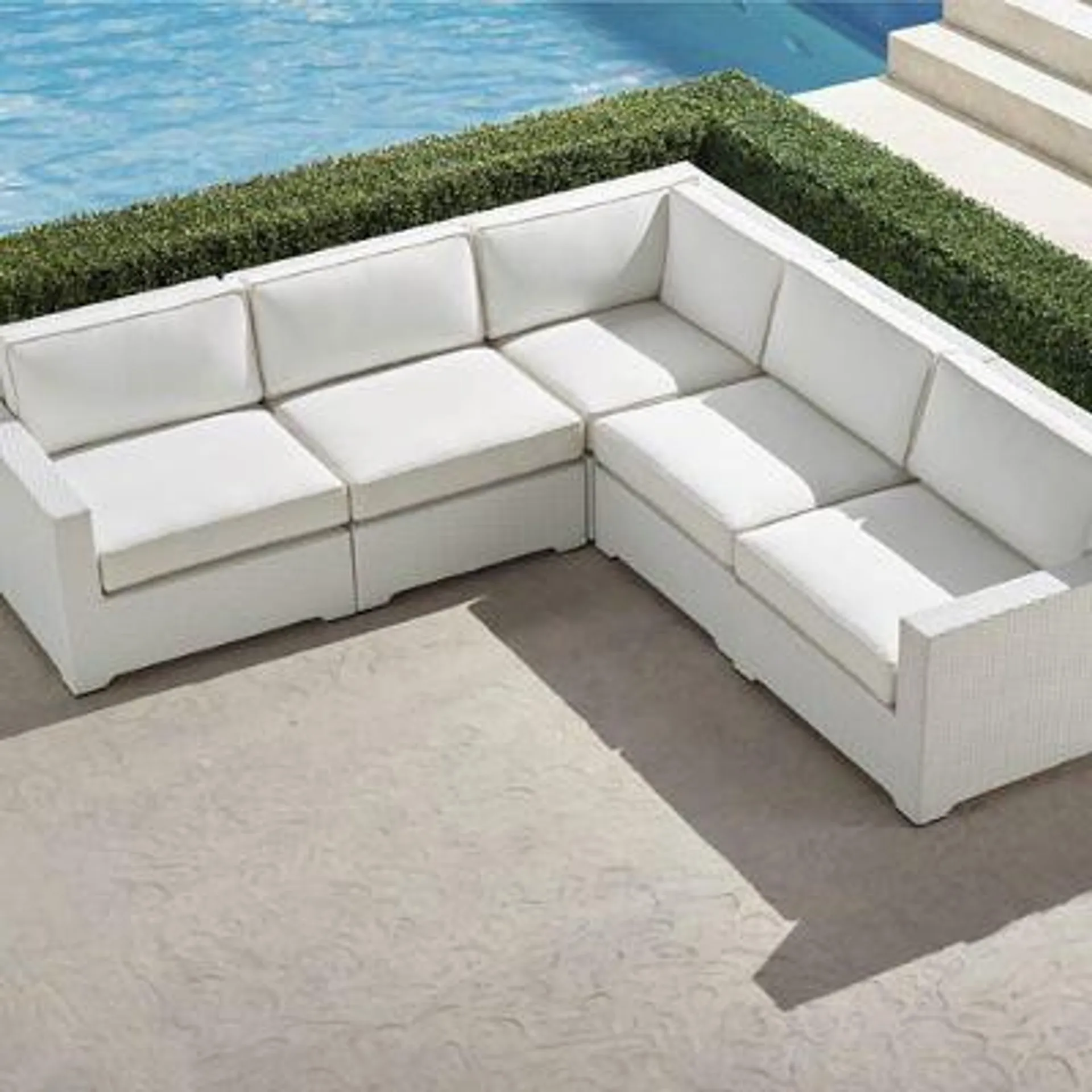 Palermo 5-pc. Modular Set in White Wicker