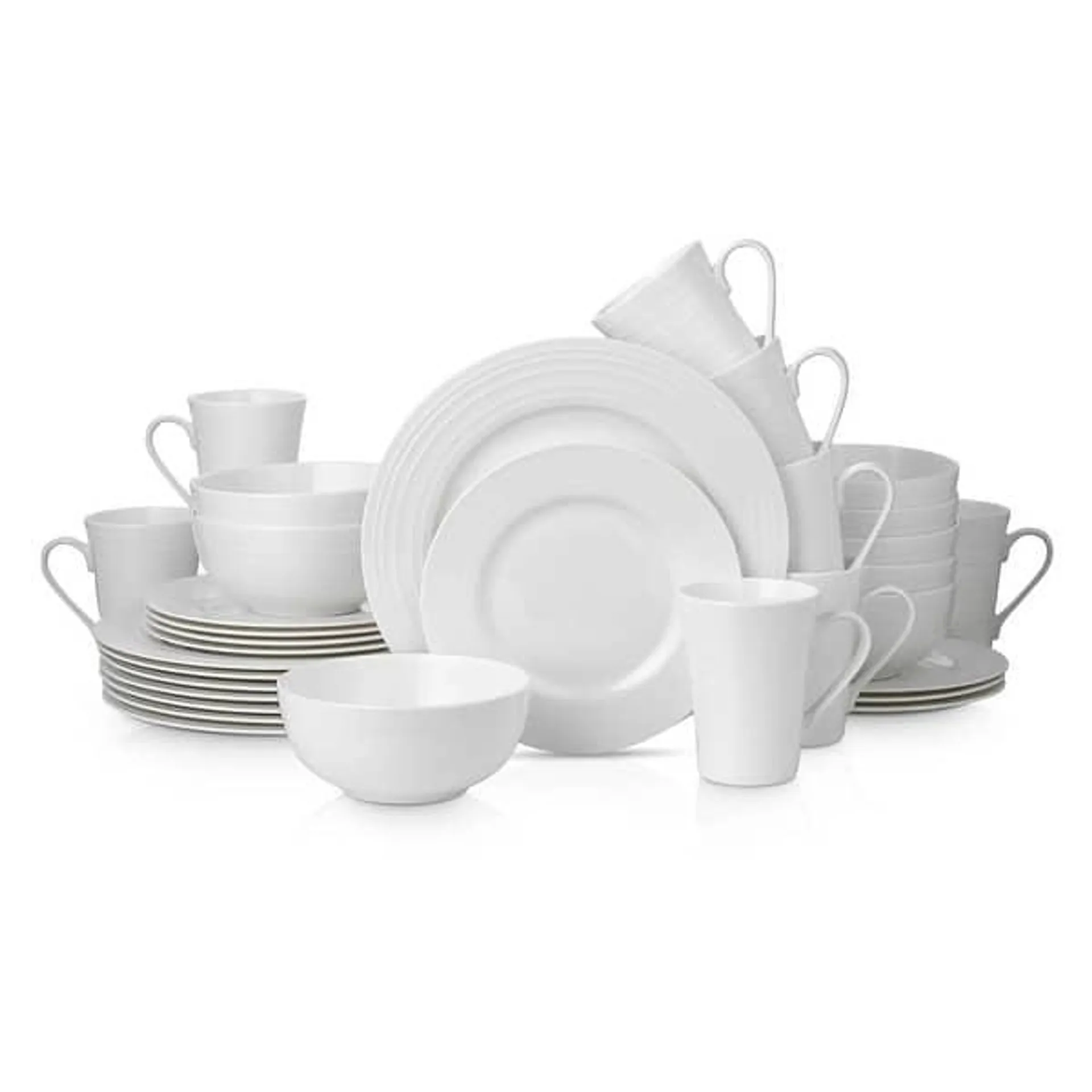 Stone Lain Piper Bone China Round Swirl Design Dinnerware Set