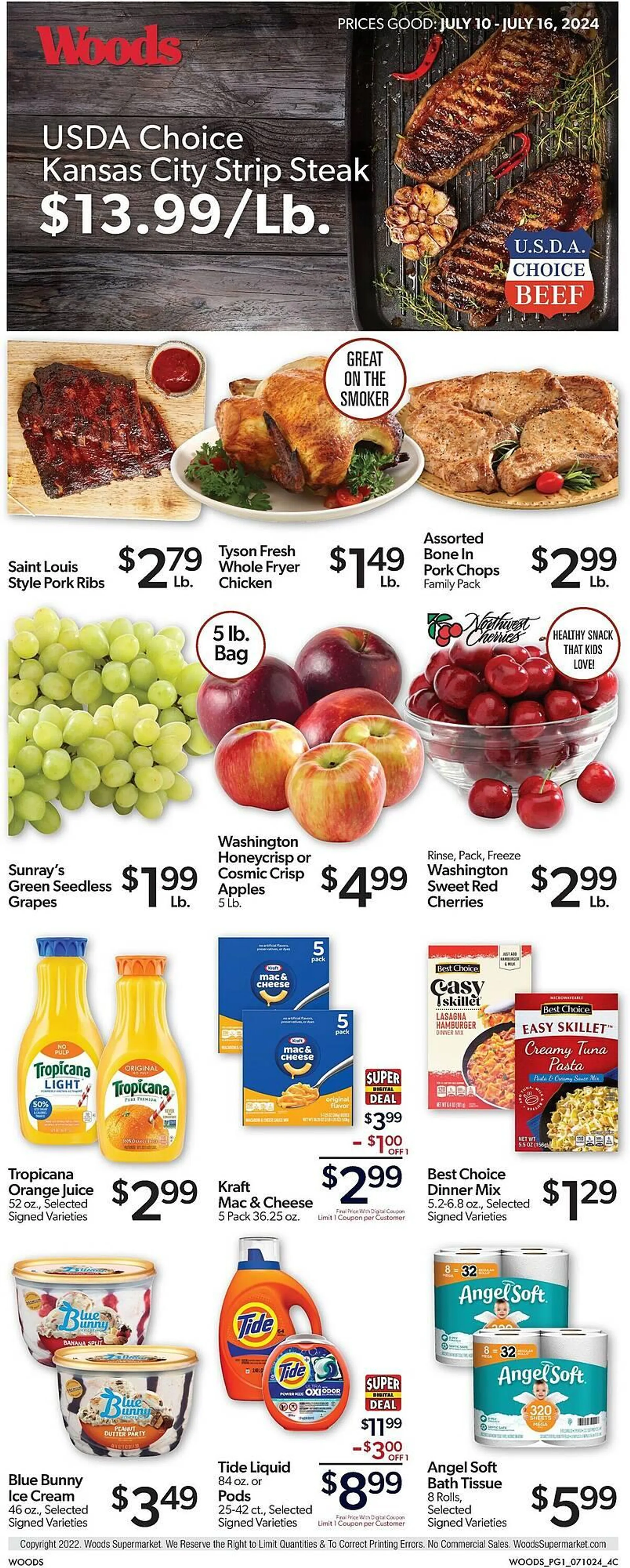 Woods Supermarket Weekly Ad - 1