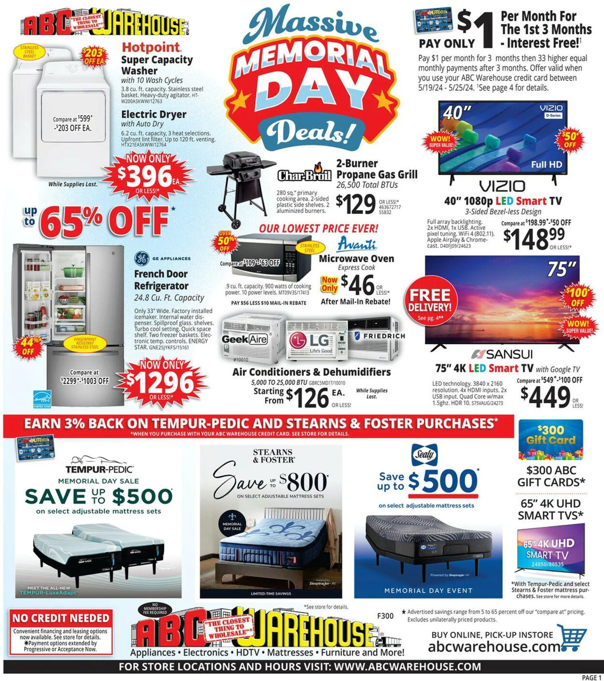 ABC Warehouse Current weekly ad - 1