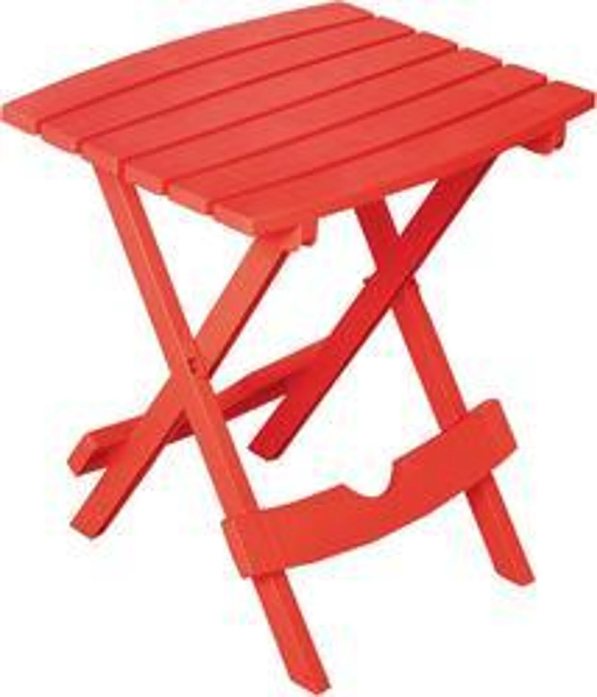 Folding Red Patio Side Table