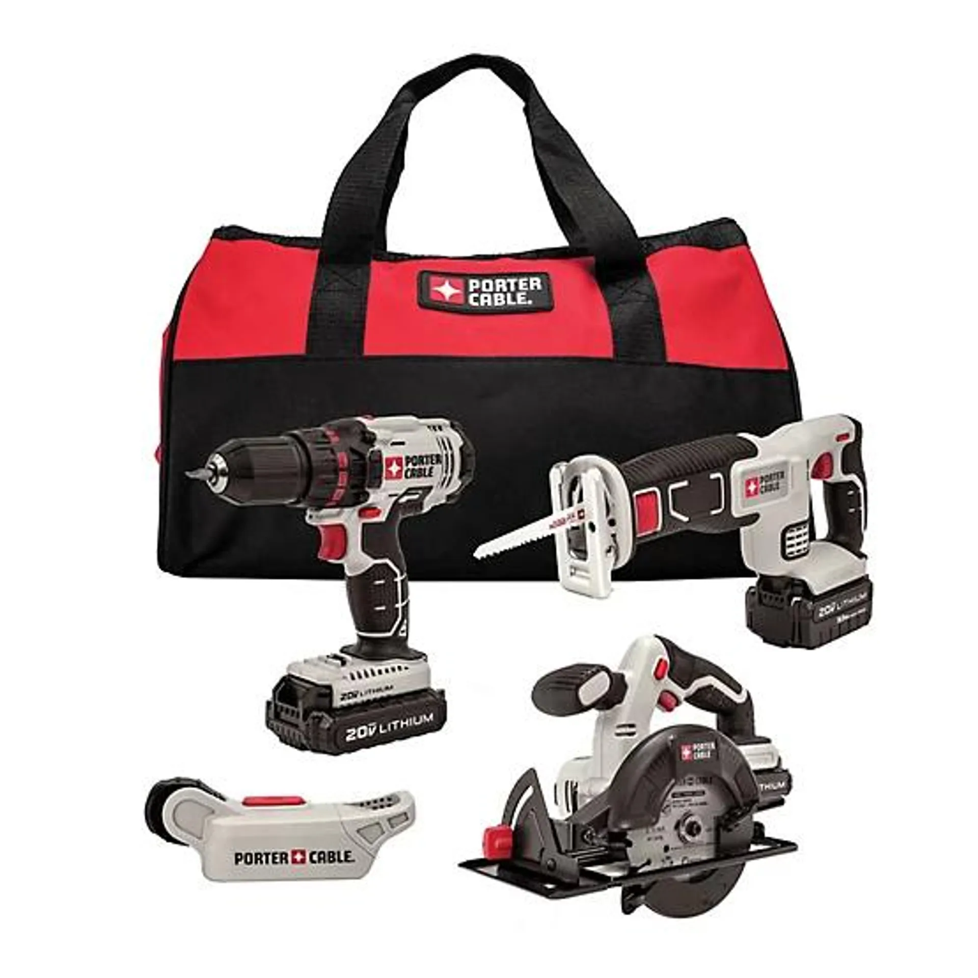 Cordless 20V Drill/Driver and Saw Combo Tool Kit, 4 pc.