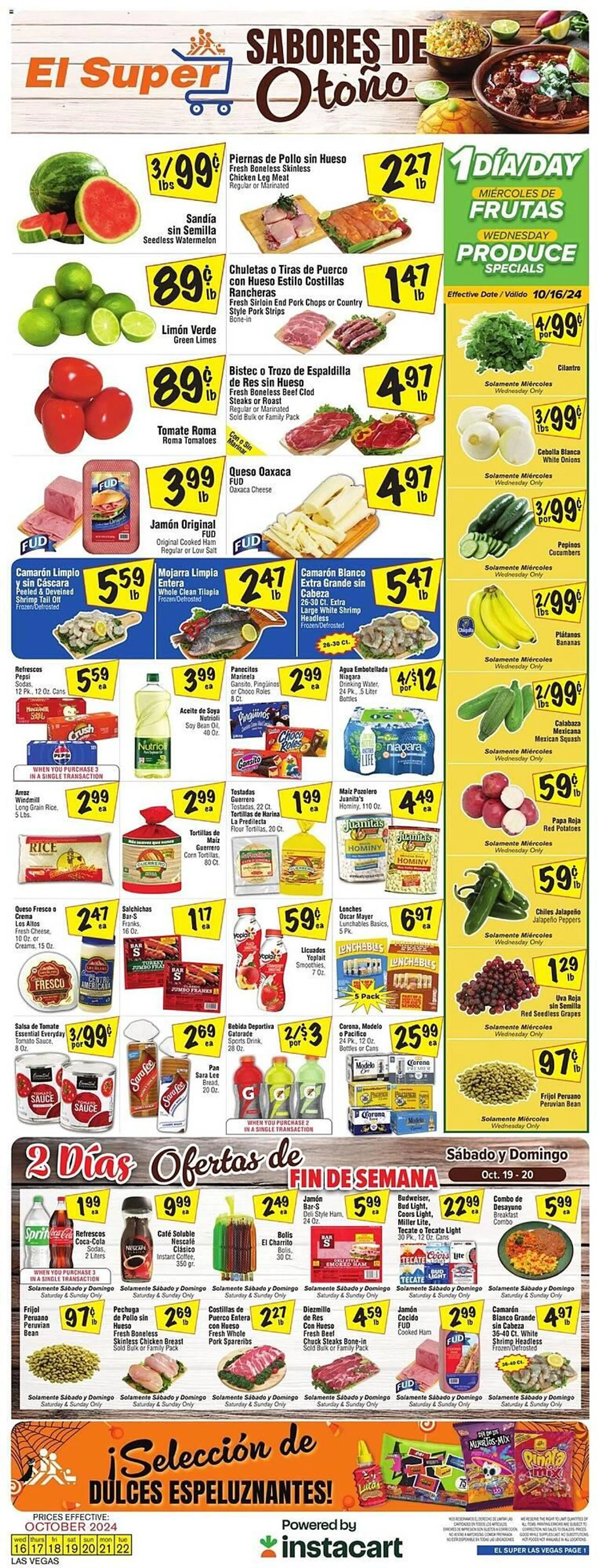 Weekly ad El Super Weekly Ad from October 16 to October 22 2024 - Page 1