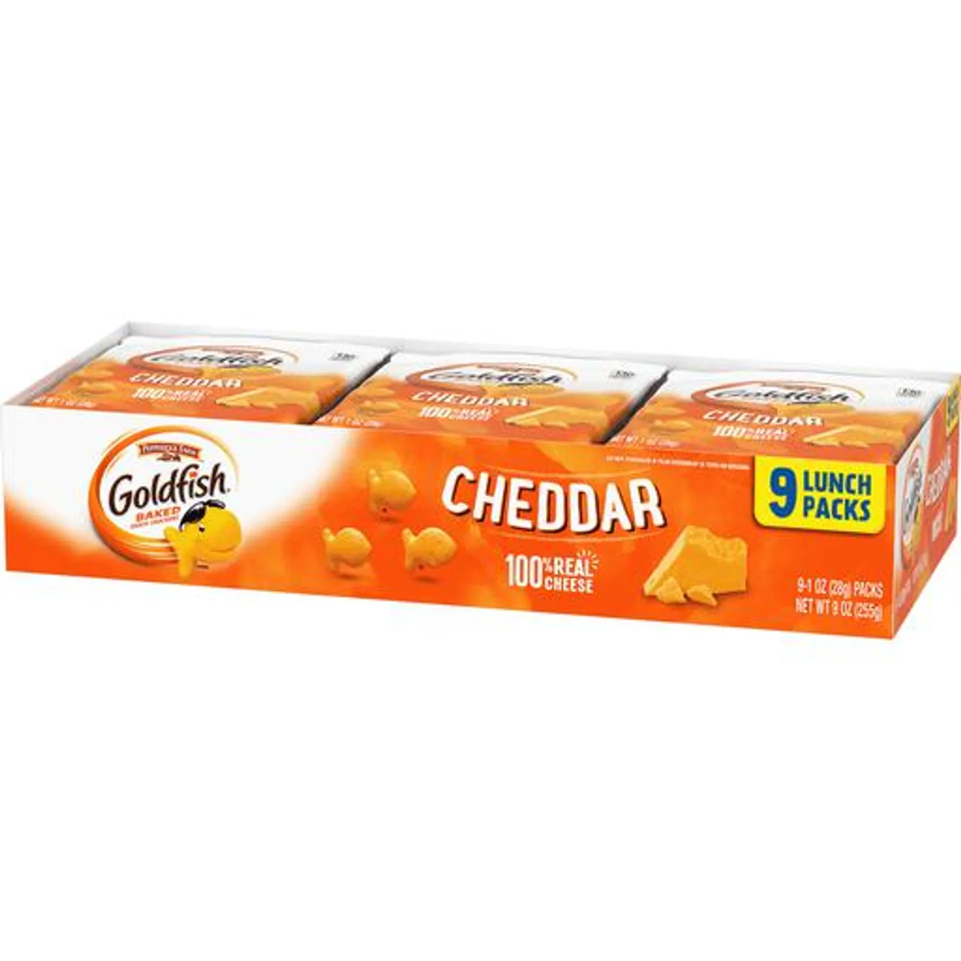 Pepperidge Farm Goldfish Cheddar Baked 9 Lunch Packs Snack Crackers 1 oz bag 9 ct