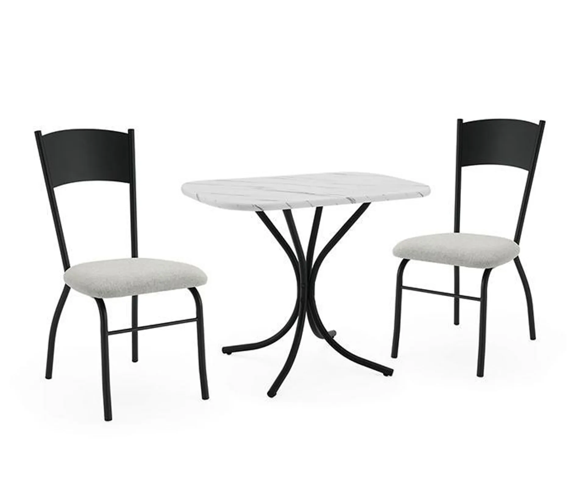 Shawnee Faux Marble 3-Piece Dining Set