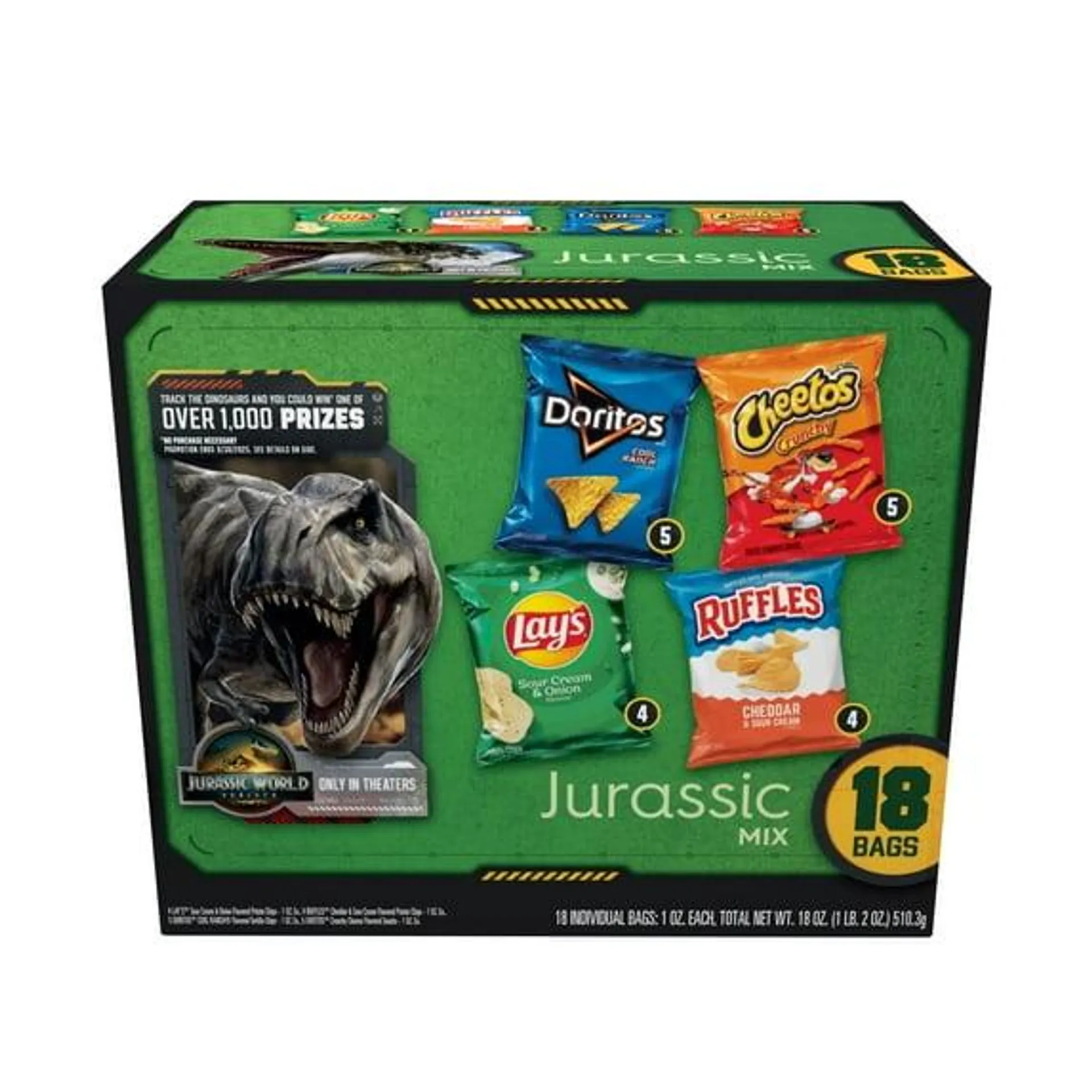 Frito Lay Snacks Jurassic Mix Variety Pack 18 oz, 18 Count
