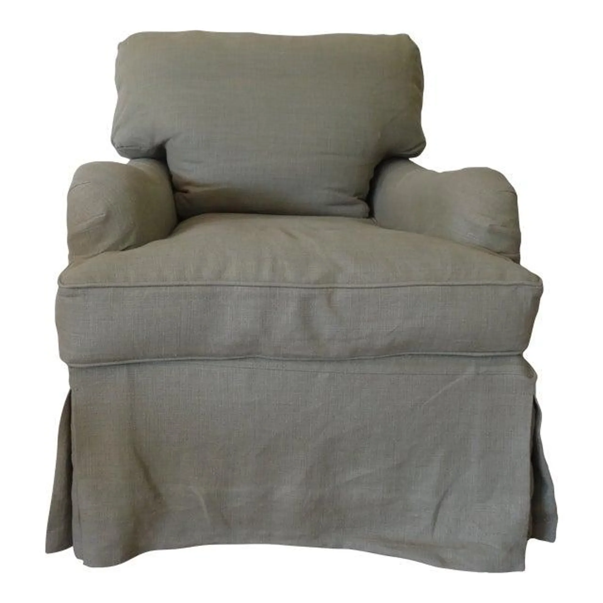 George Smith Slip Cover Club Chair With Swivel Base