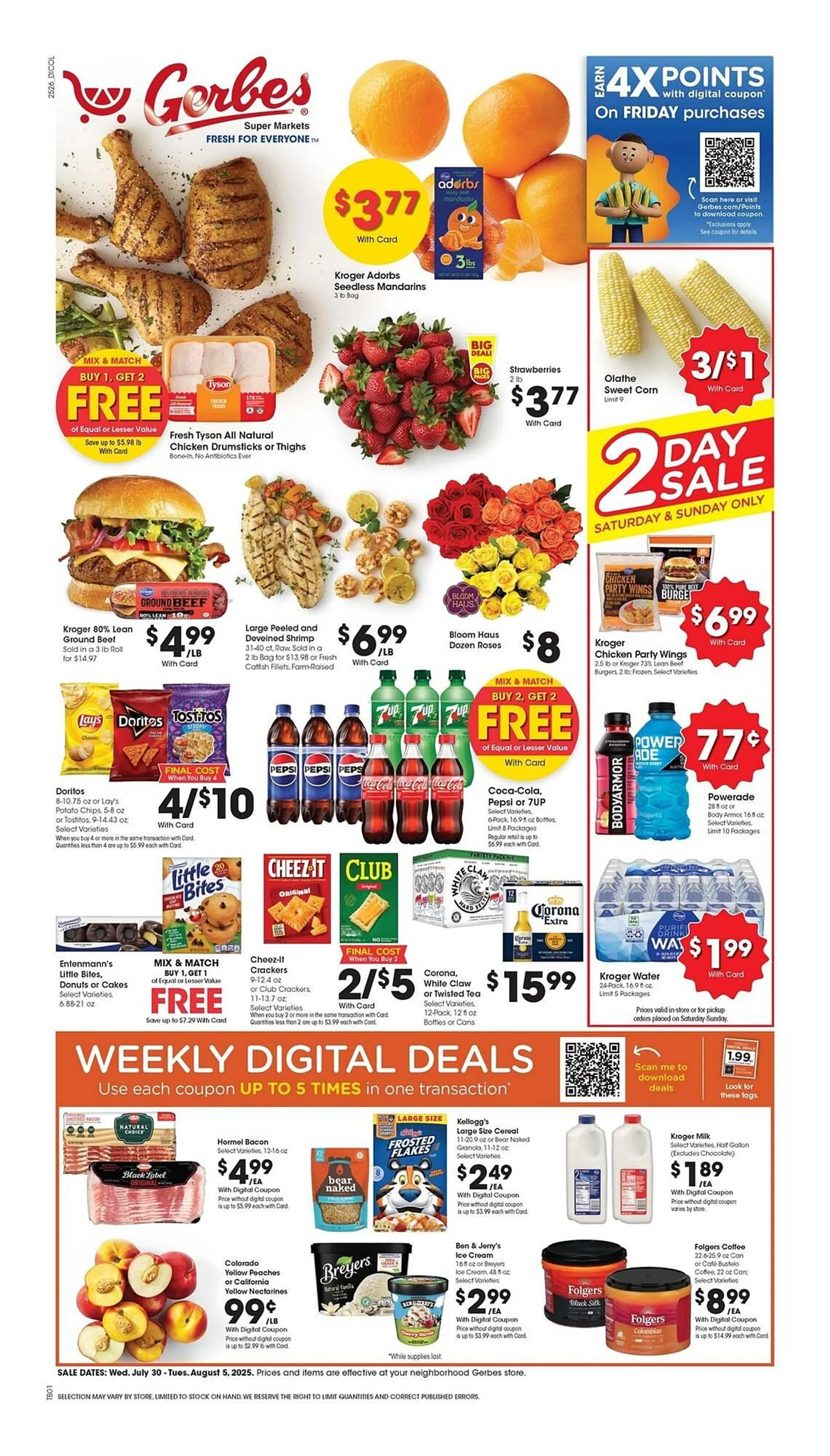 Weekly ad Gerbes ad from July 30 to August 5 2025 - Page 1