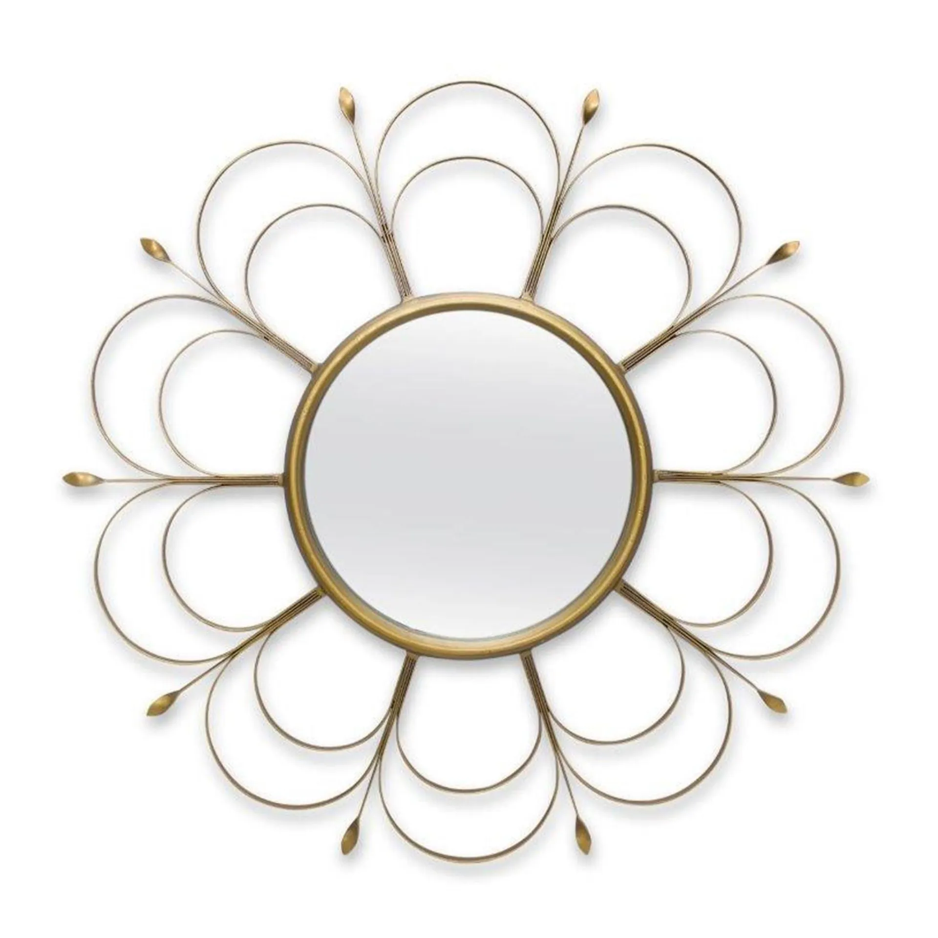 Art Deco Flower 24" Wall Mirror