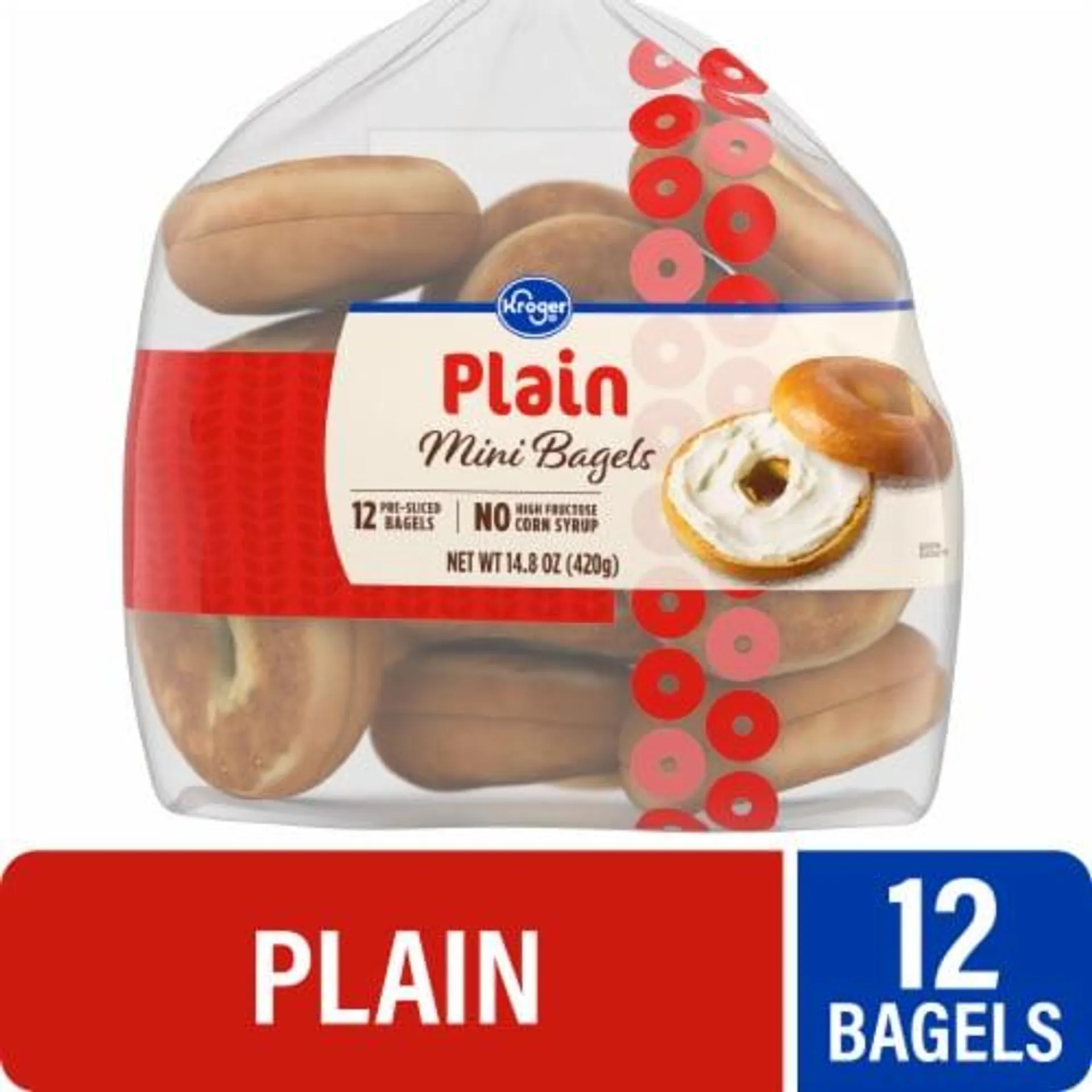 Kroger® Mini Plain Bagels