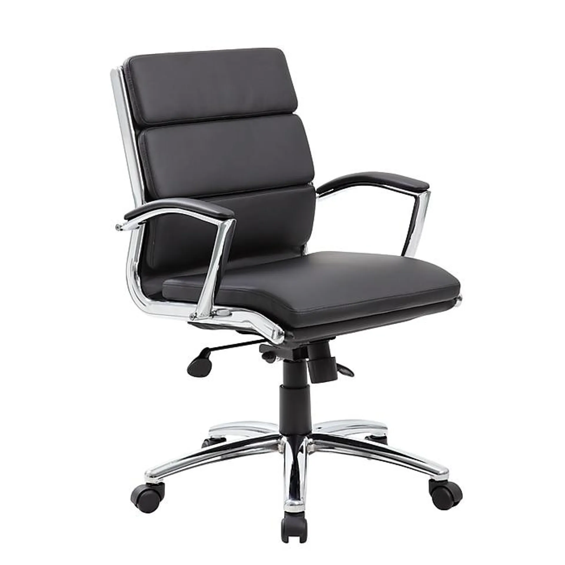 Boss CaresoftPlus Executive Series High Back Executive Chair with Metal Chrome Finish,