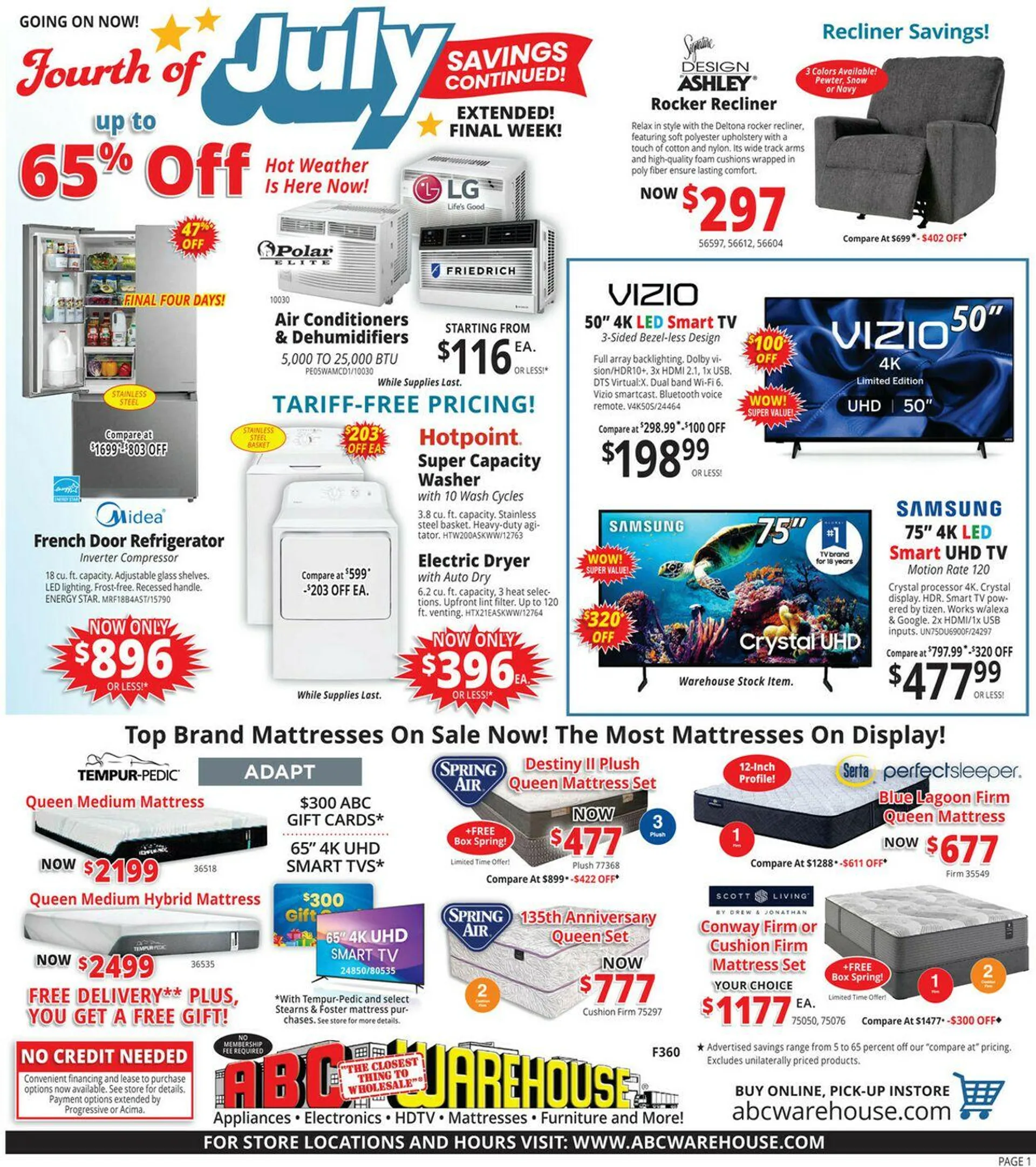 Weekly ad ABC Warehouse Current weekly ad from July 6 to July 12 2025 - Page 1