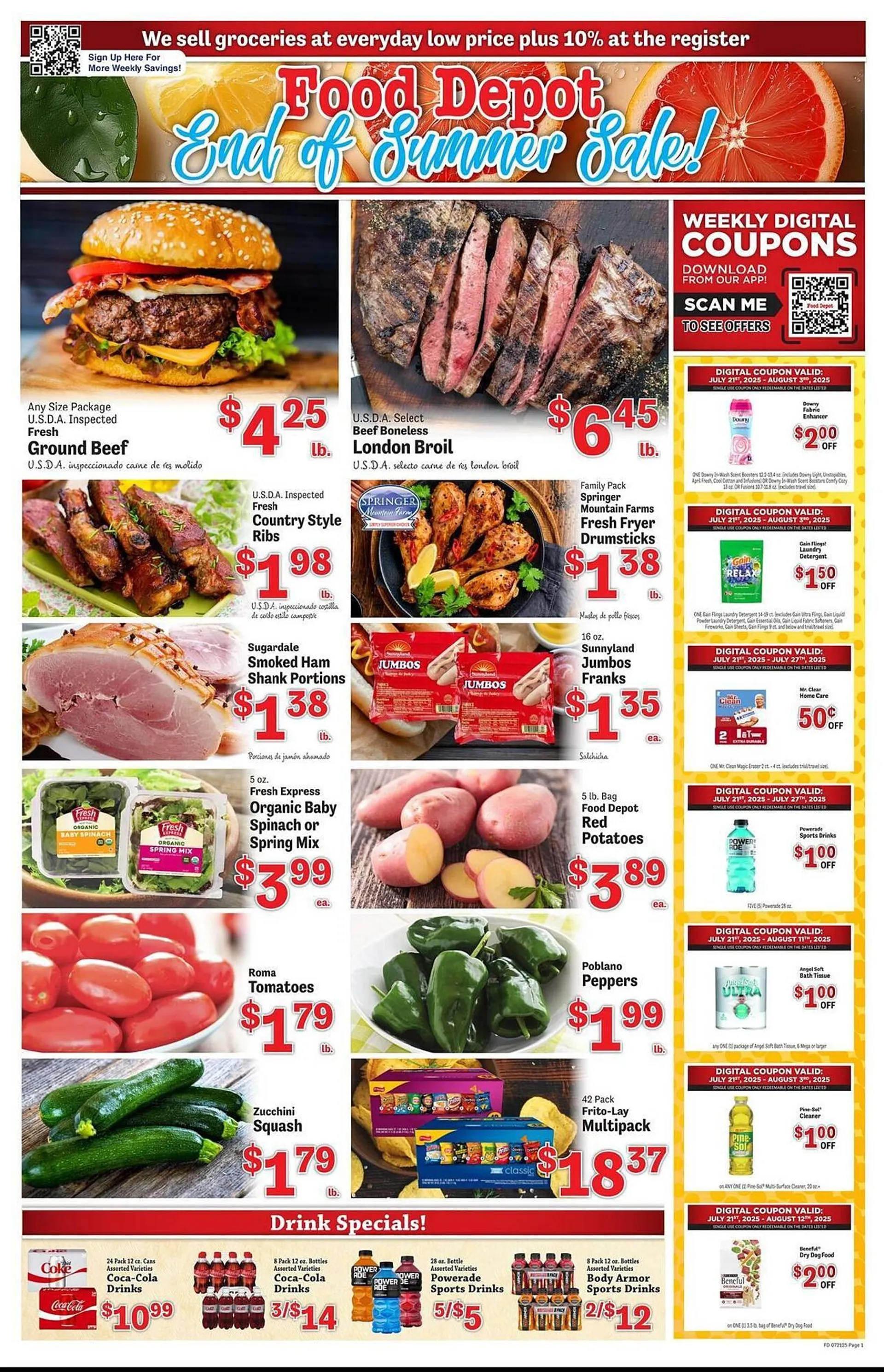 Weekly ad Food Depot Weekly Ad from July 21 to July 28 2025 - Page 1