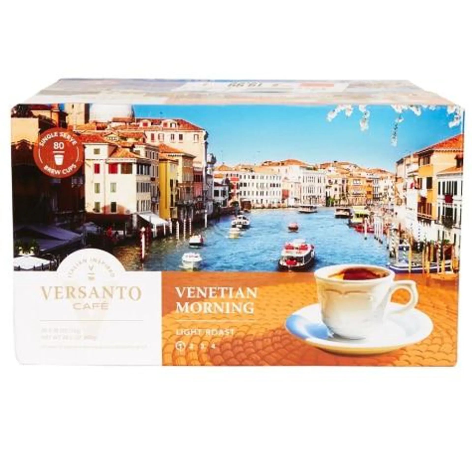 Versanto Cafe Venetian Morning Light Roast Coffee, 80 Count