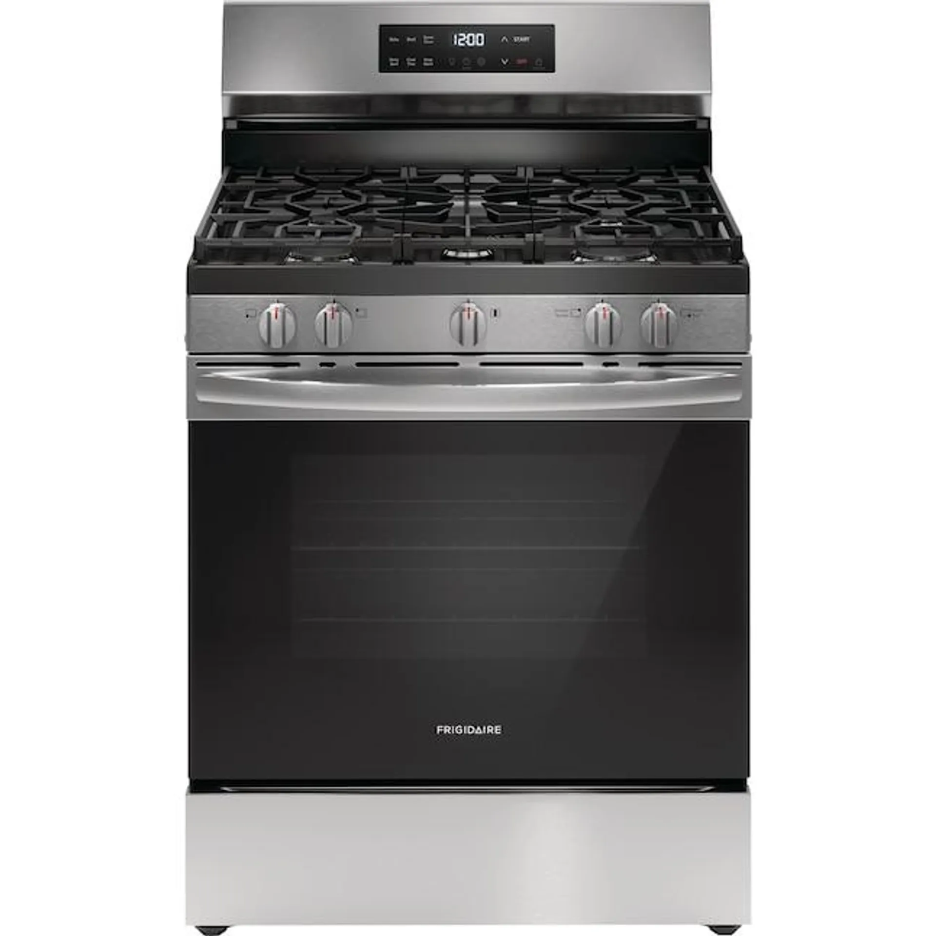 Frigidaire 30-in 5 Burners 5.1-cu ft Freestanding Natural Gas Range (Fingerprint Resistant Stainless Steel)