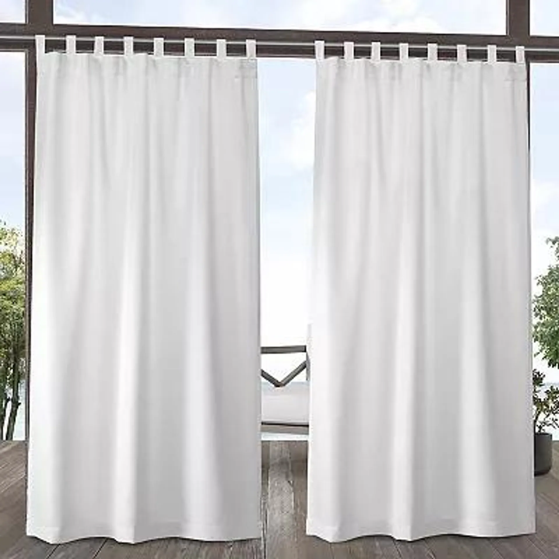 Town and Country 2-pack Indoor/Outdoor Solid Cabana Window Curtains