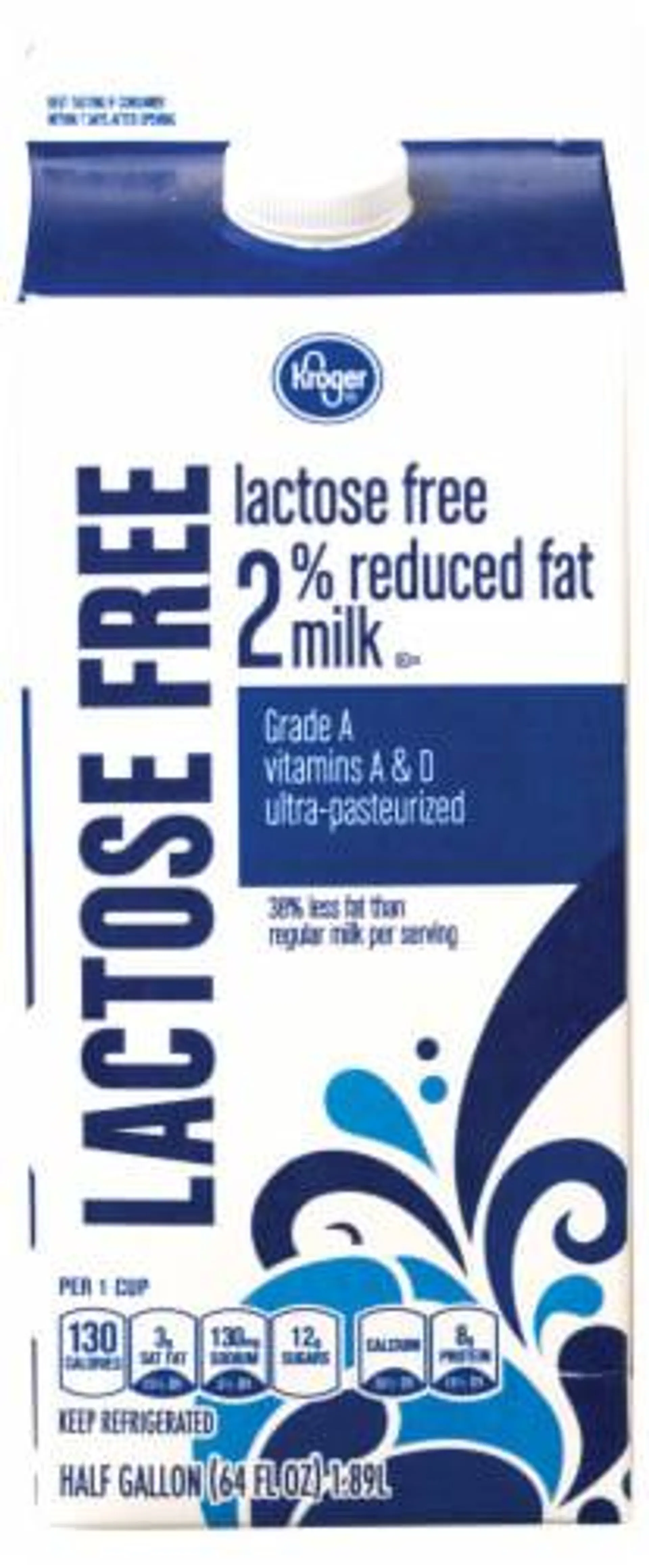 Kroger® Lactose Free 2% Reduced Fat Milk