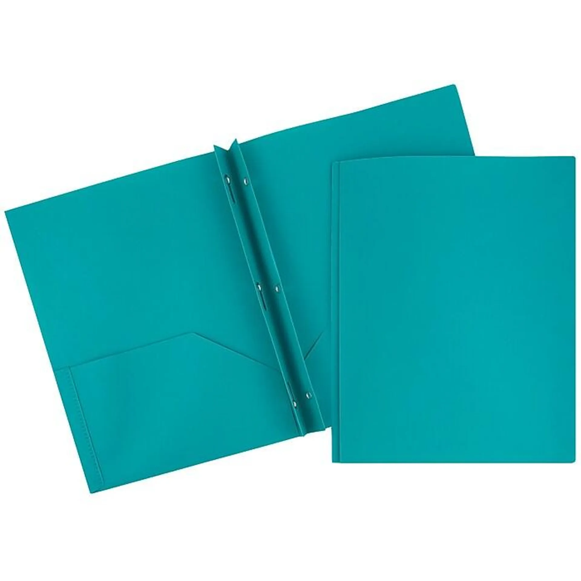 JAM Paper POP 2-Pocket Plastic Folders with Fastener,