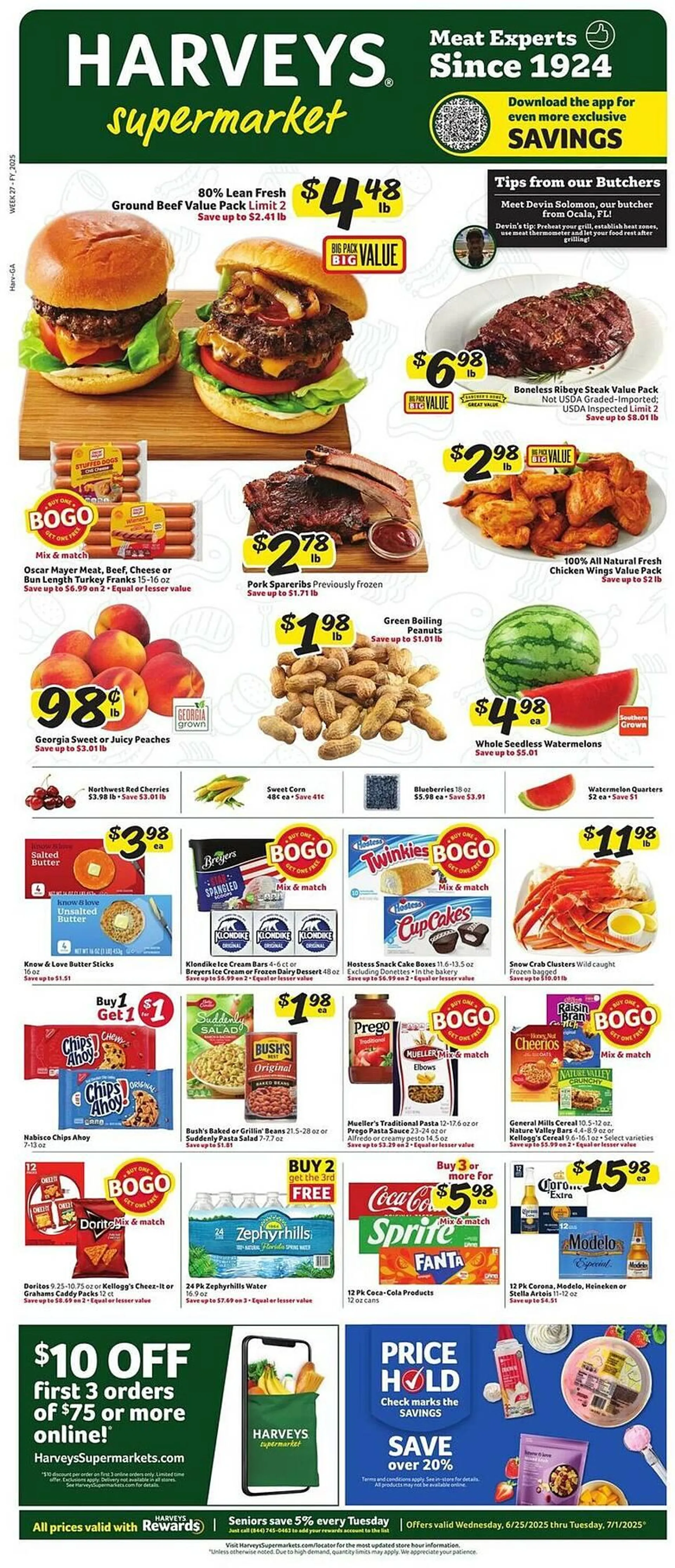 Weekly ad Harveys Supermarkets Weekly Ad from June 25 to July 1 2025 - Page 1