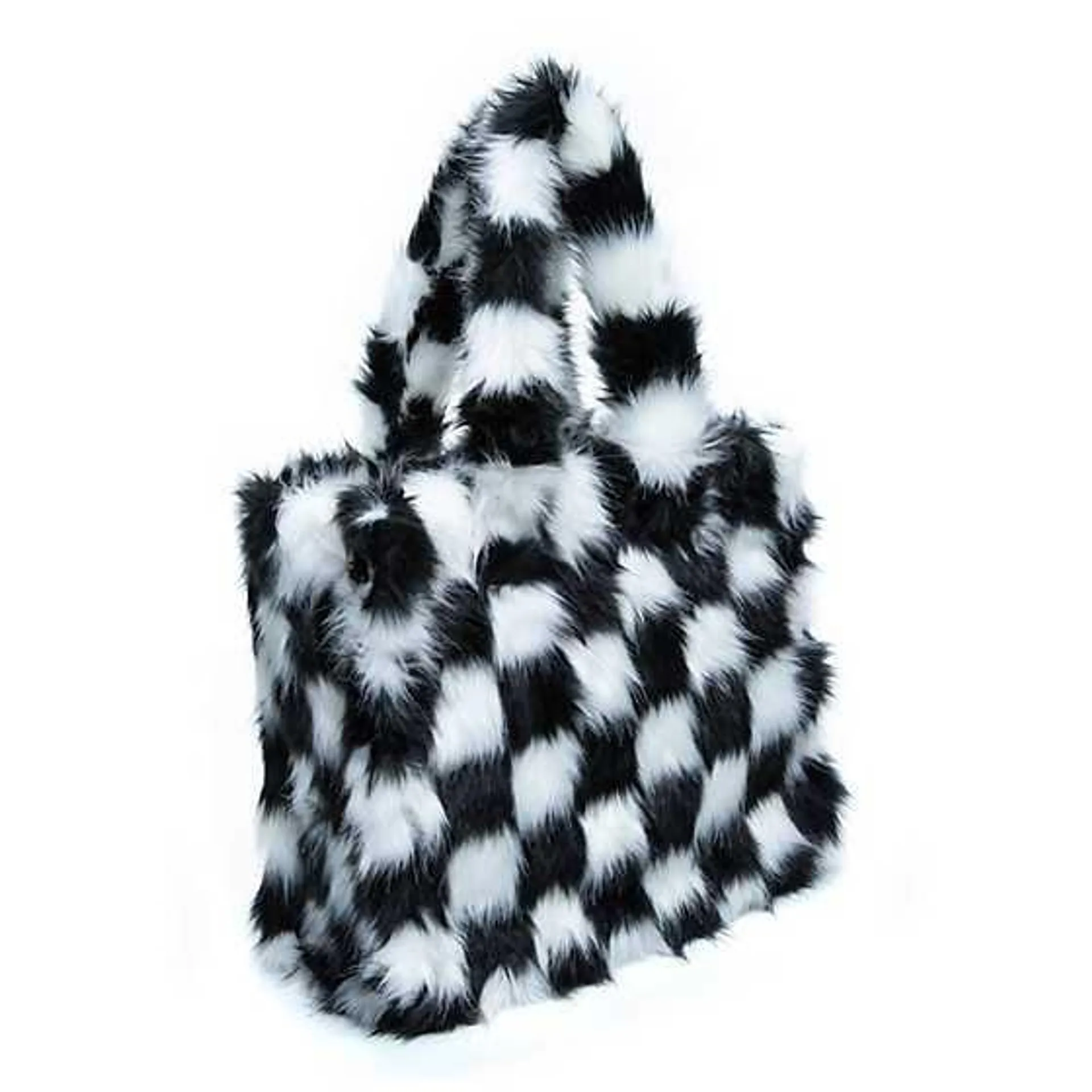 Fab Fur Check Tote