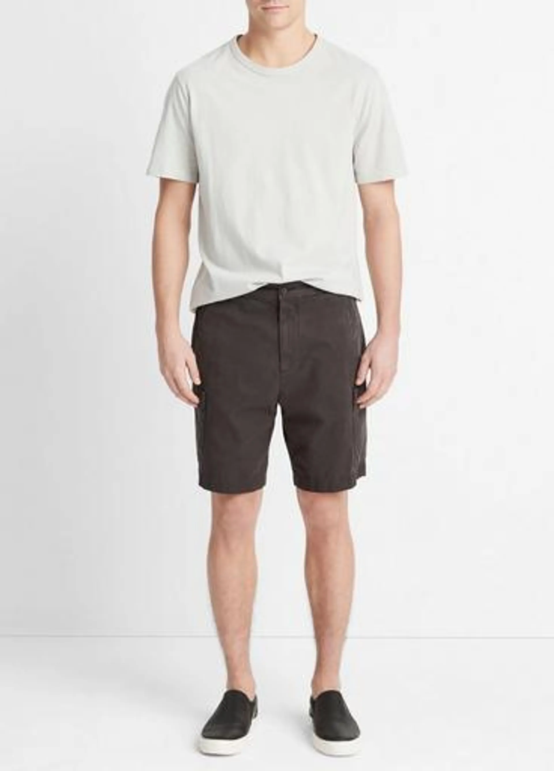 Garment Dye Cotton Twill Cargo Short