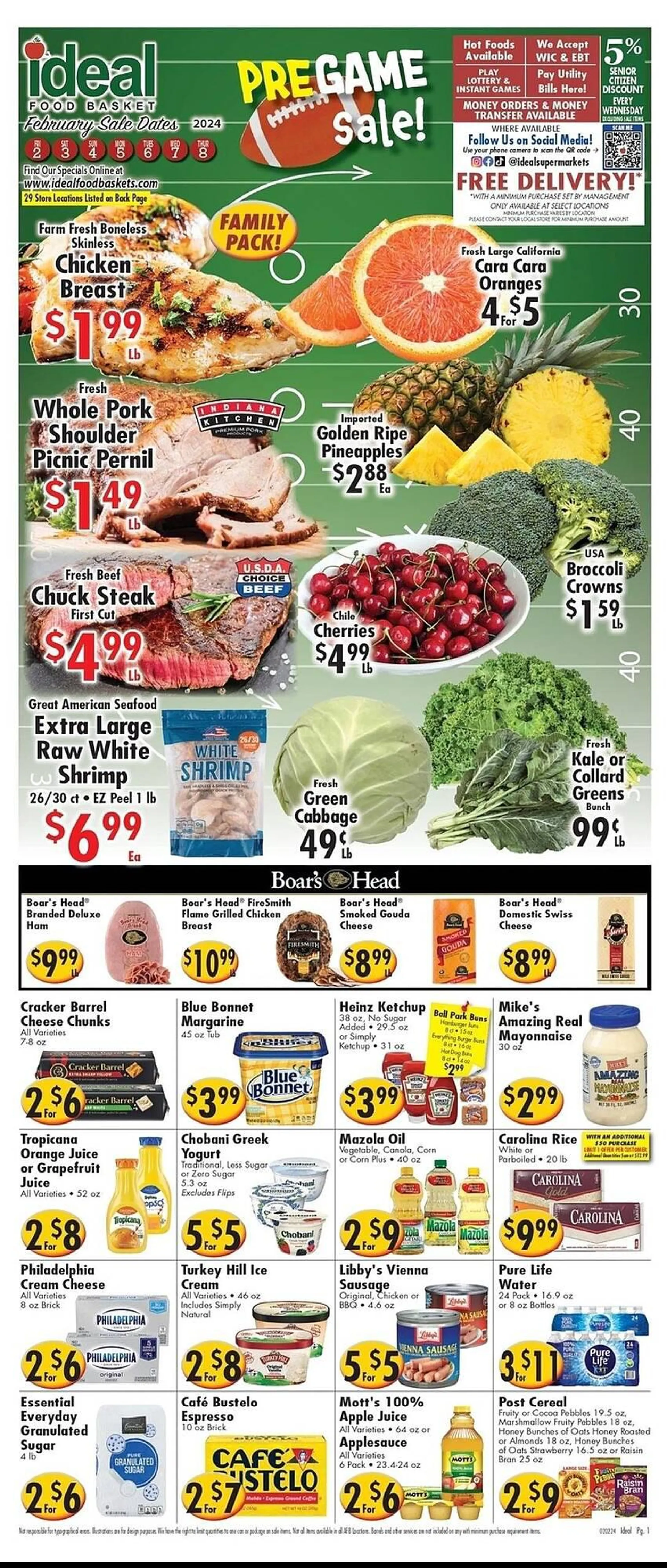 Weekly ad Ideal Food Basket Weekly Ad from February 2 to February 8 2024 - Page 