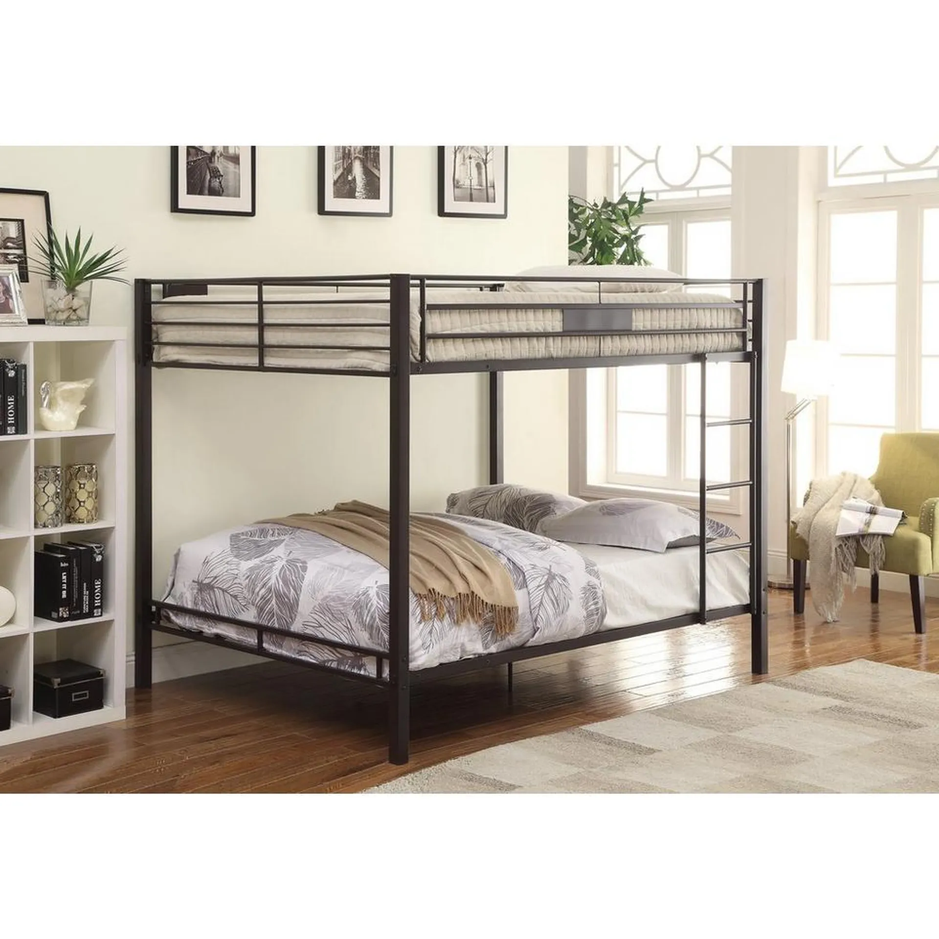 Kaleb Queen Bunk Bed with 9.5" Extra Firm Tight Top Mattress