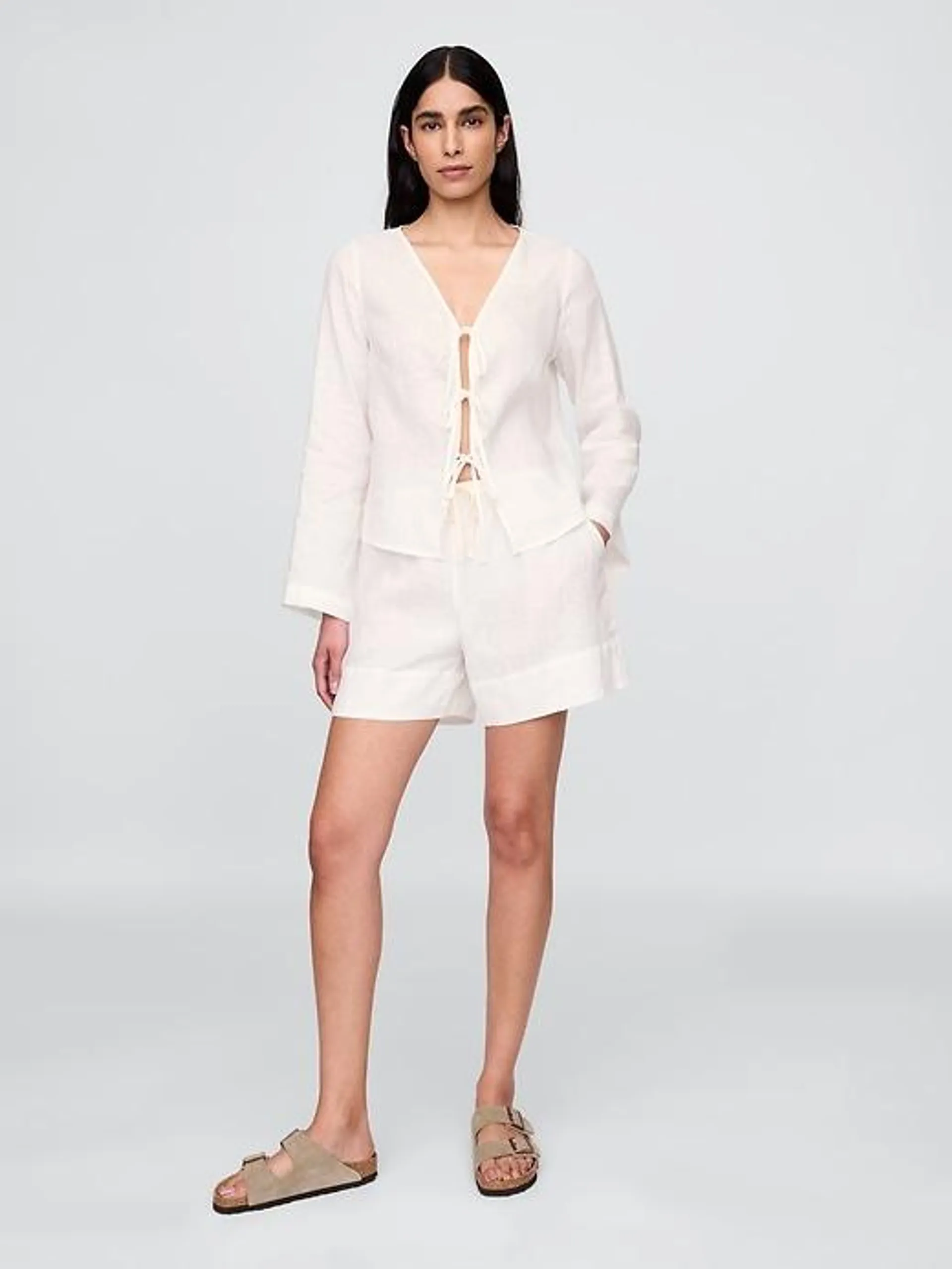 100% Linen Easy Shorts